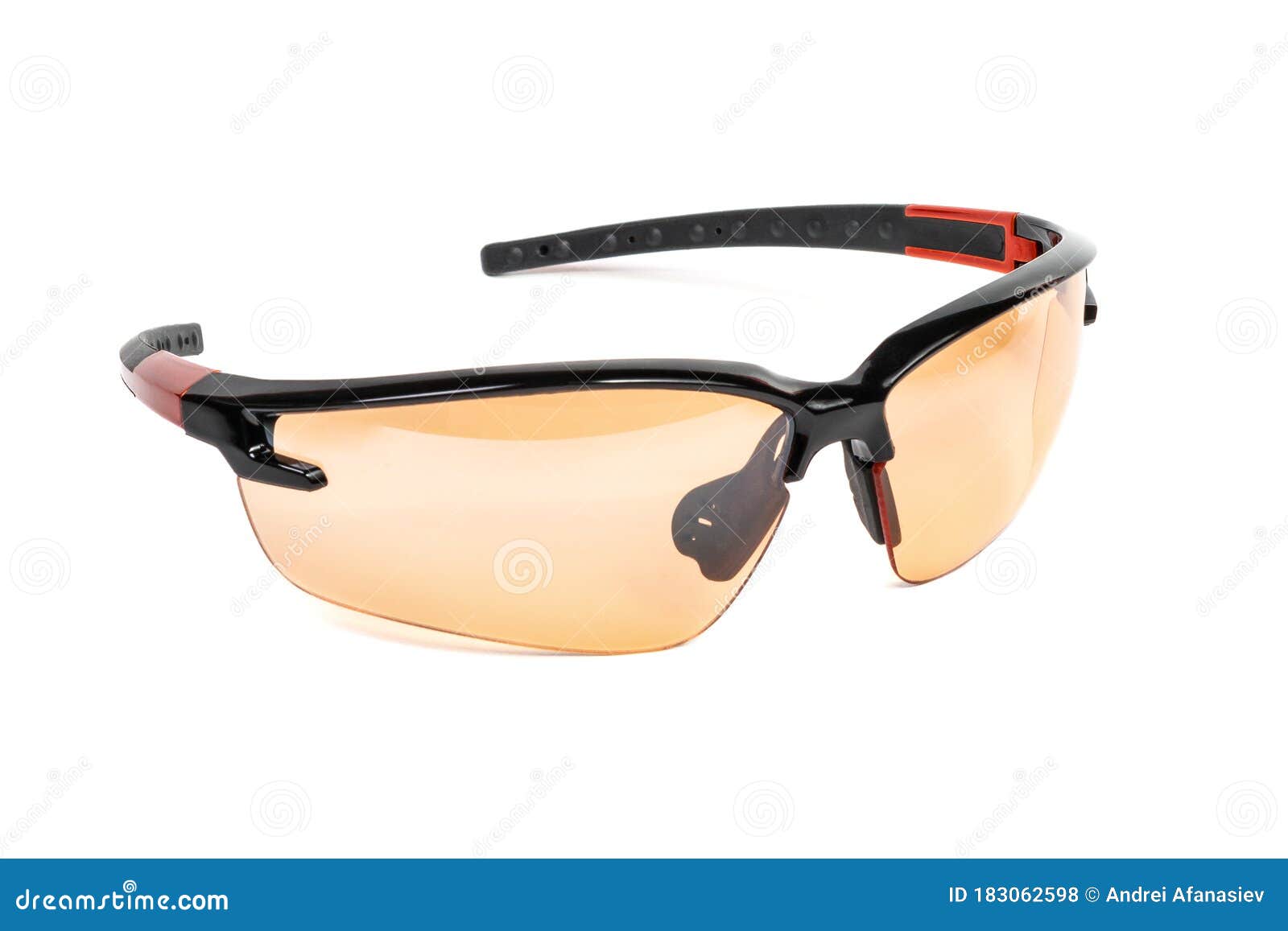 Safety Glasses for Athletes and Workers, Isolated on a White Background