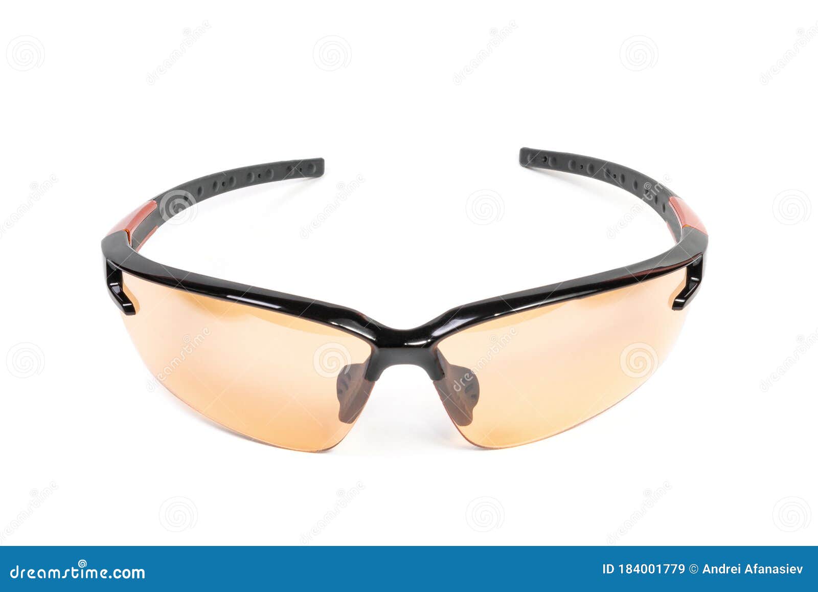 Safety Glasses for Athletes and Workers, Isolated on a White Background