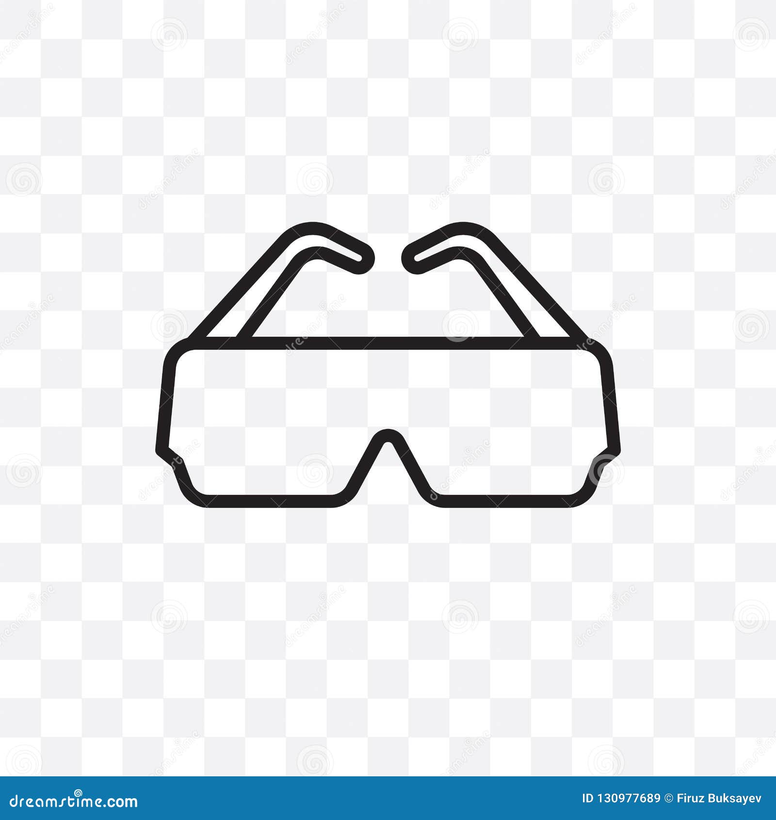 Safety Glasses Vector Linear Icon Isolated on Transparent Background,  Safety Glasses Transparency Concept Can Be Used for Web and Stock Vector -  Illustration of industrial, background: 130977689