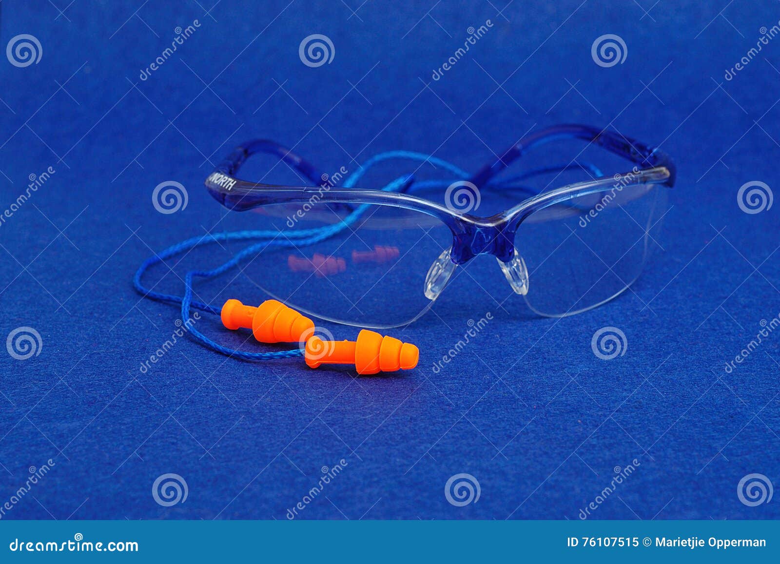 Safety Goggles and Ear Plugs Stock Image Image of equipment, safe