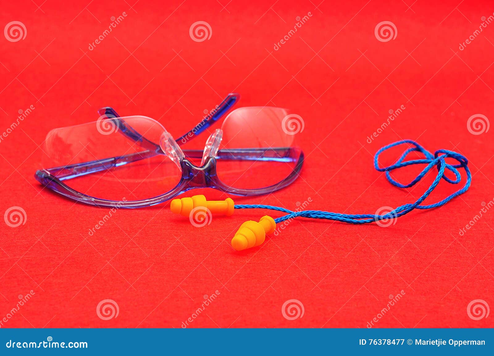 Safety Goggles and Ear Plugs Stock Image Image of danger, safeguard