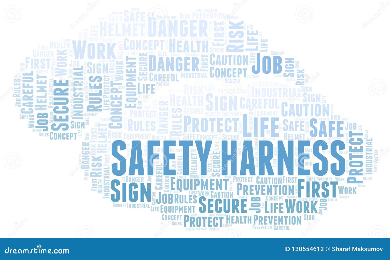 Safety Harness word cloud. stock illustration. Illustration of bubble