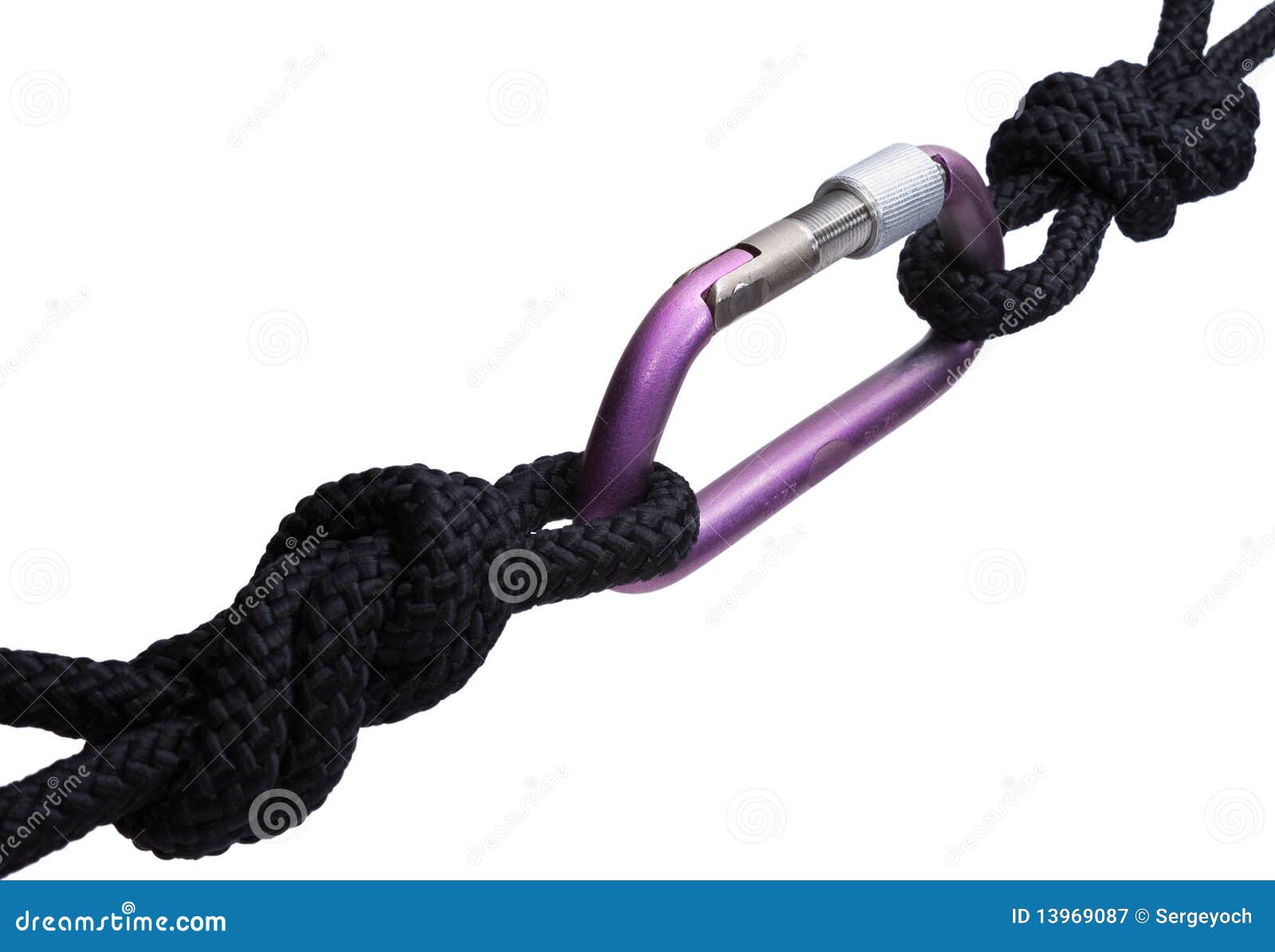 Safety Hook and Two Ropes Isolated Stock Image Image of mountains