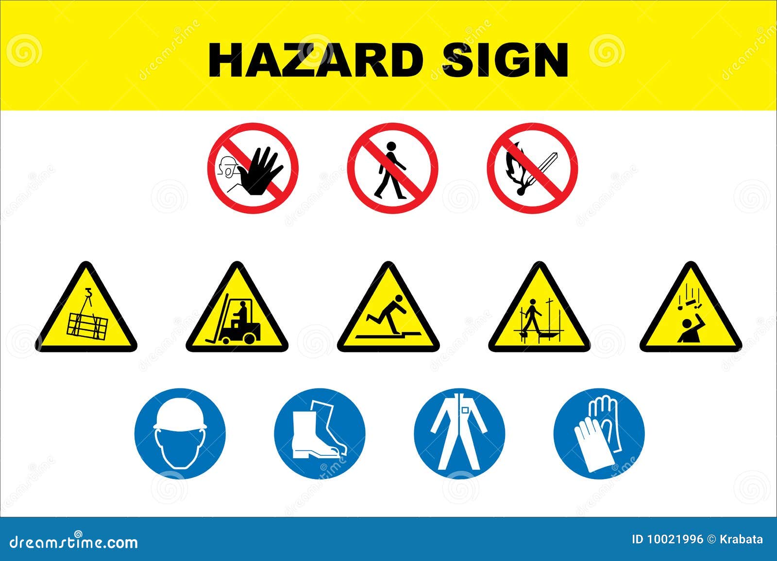 Safety icon set stock vector. Illustration of falling 10021996