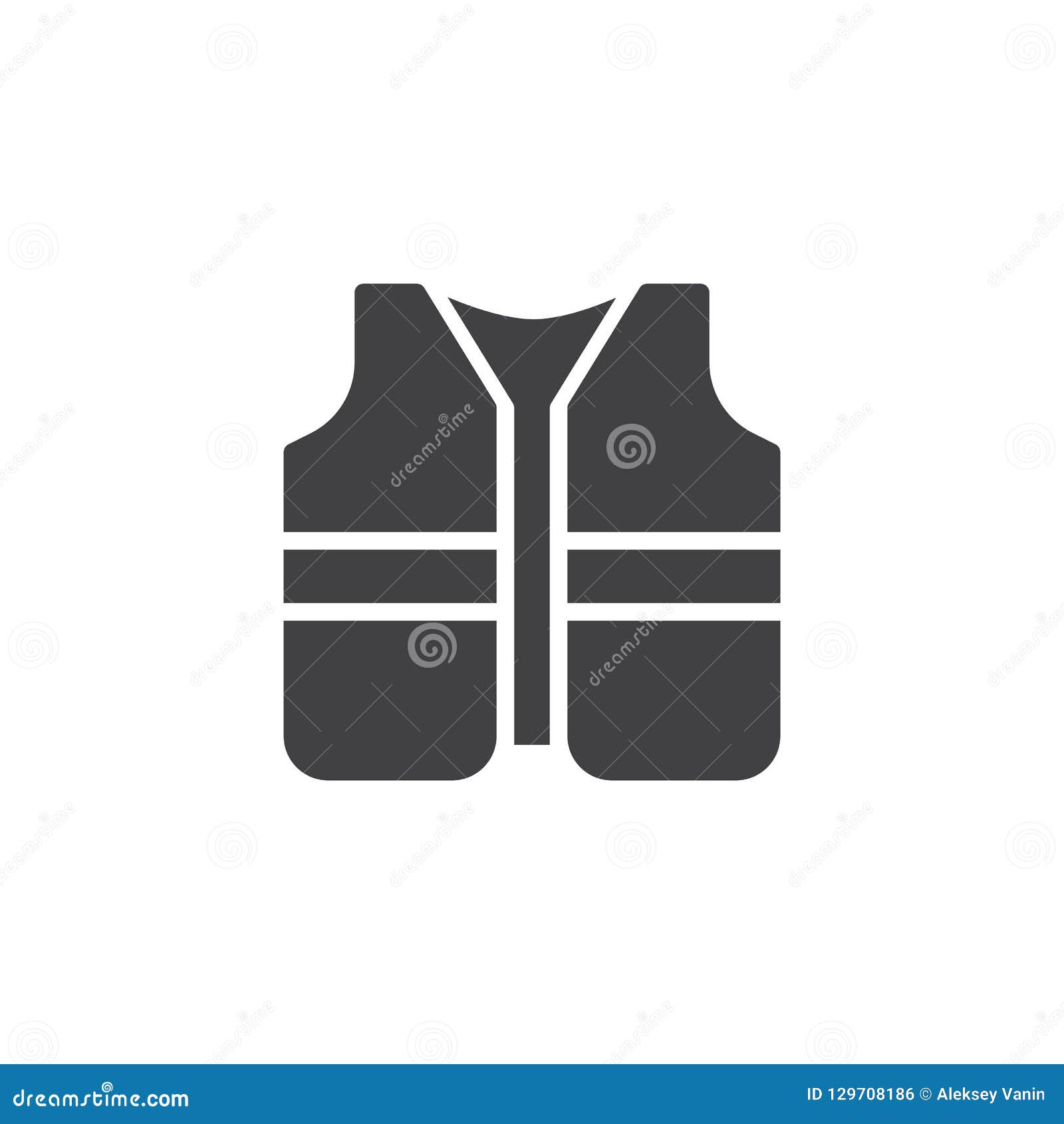 Safety jacket vector icon stock vector. Illustration of wear 129708186