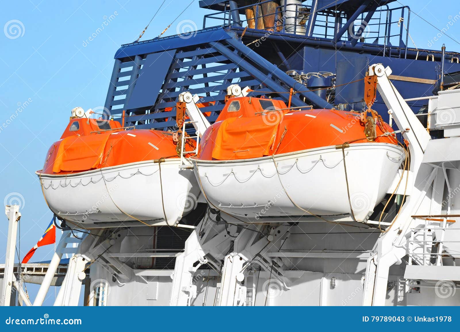 Safety Lifeboat on Ship Deck Stock Image Image of navy, industrial 79789043
