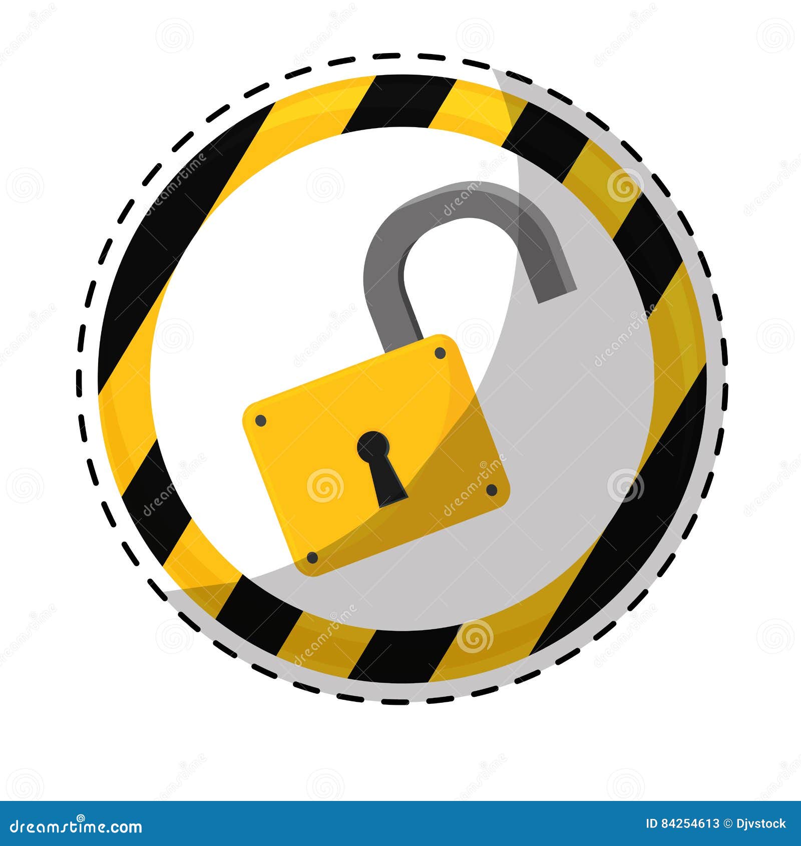 Safety lock icon image stock illustration. Illustration of black 84254613