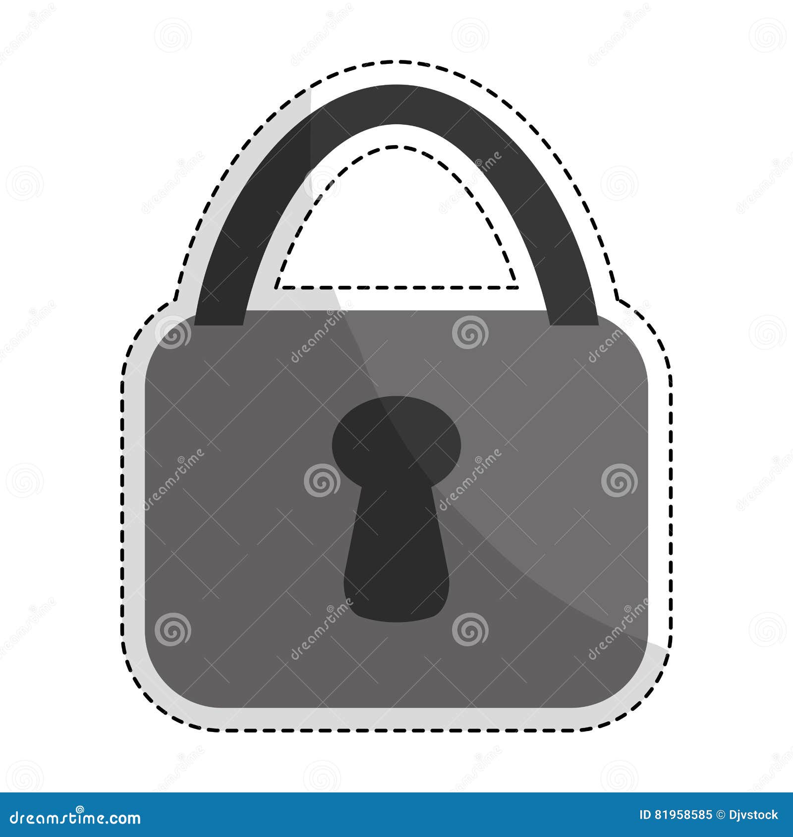 Safety lock icon image stock vector. Illustration of lock 81958585