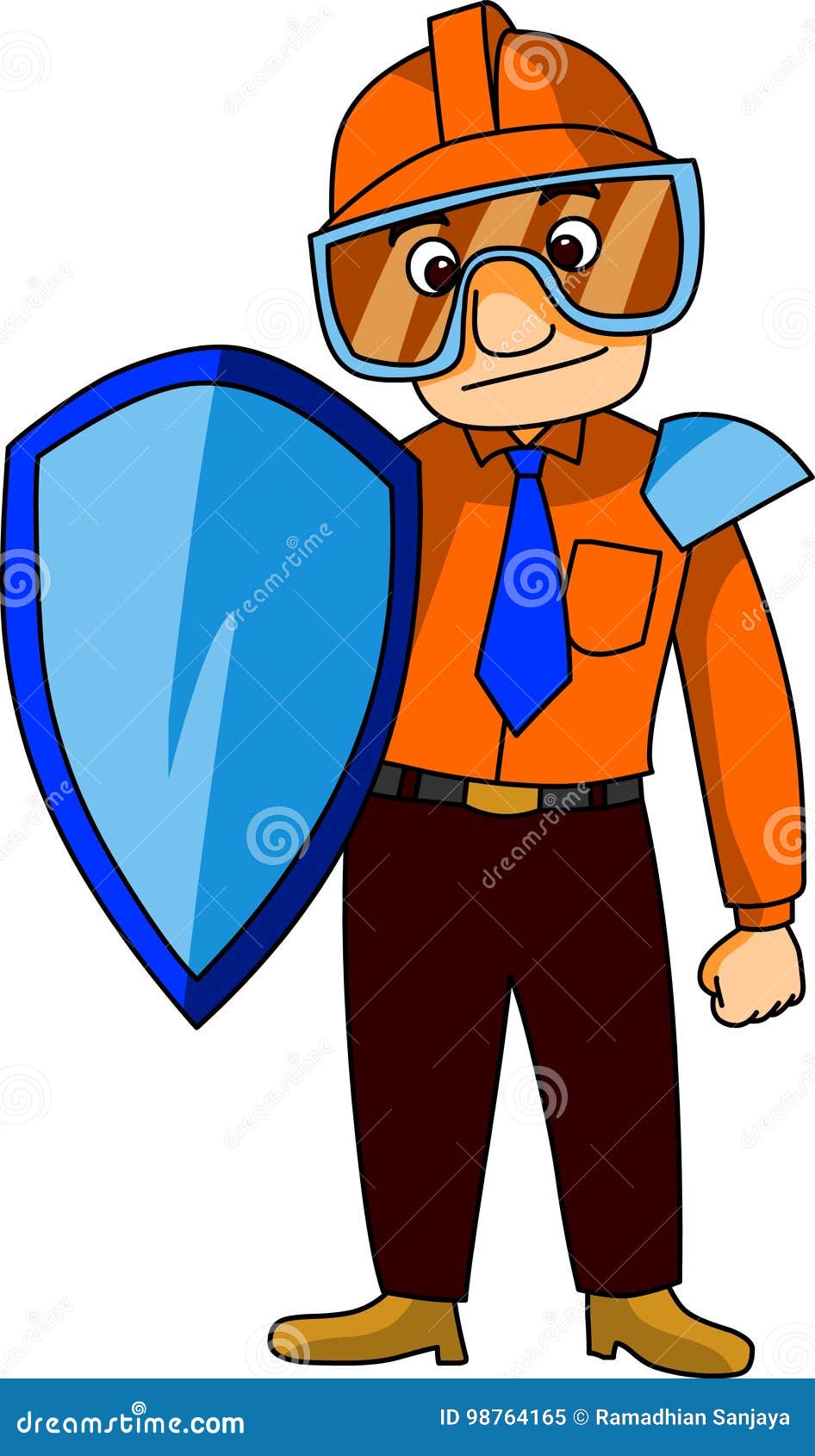 Safety mascot stock vector. Illustration of safety, industry 98764165