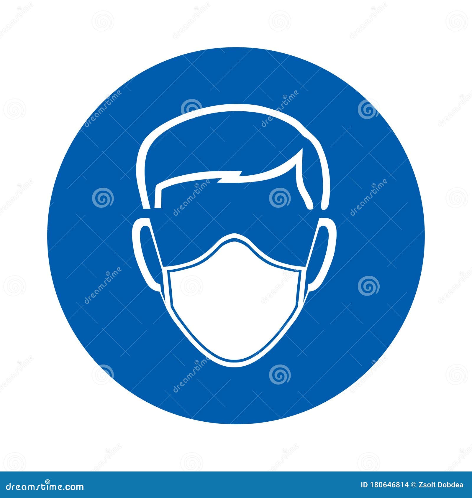 safety mask must be worn sign or . m016.  standard iso 7010.     on white background