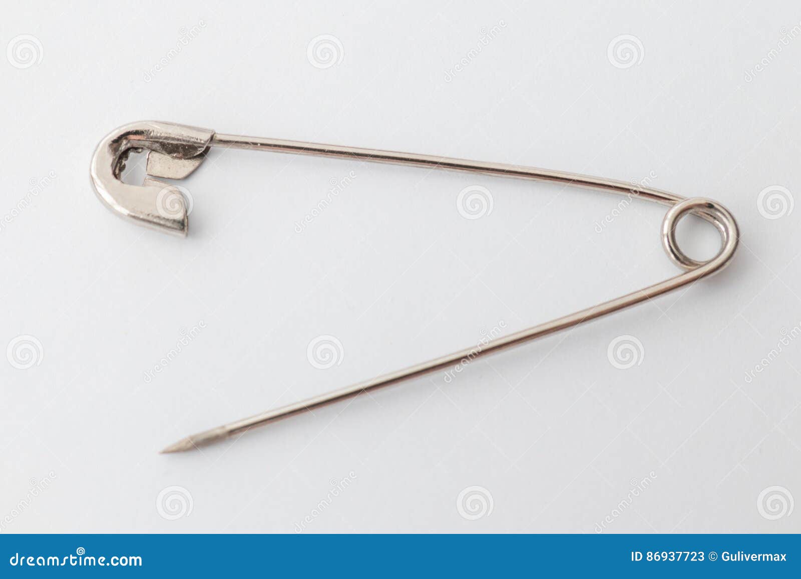 Safety pin, closeup stock image. Image of safety, close 86937723