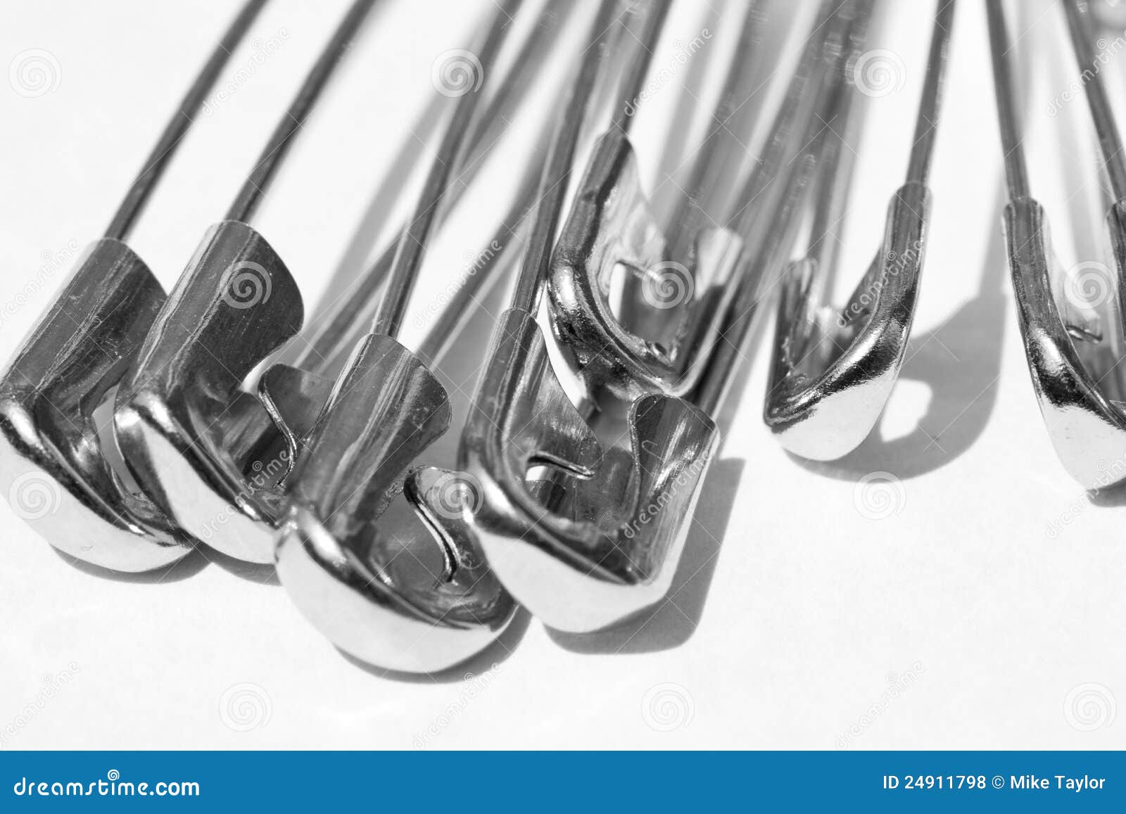 Safety Pins stock photo. Image of fasten, safe, shiny 24911798