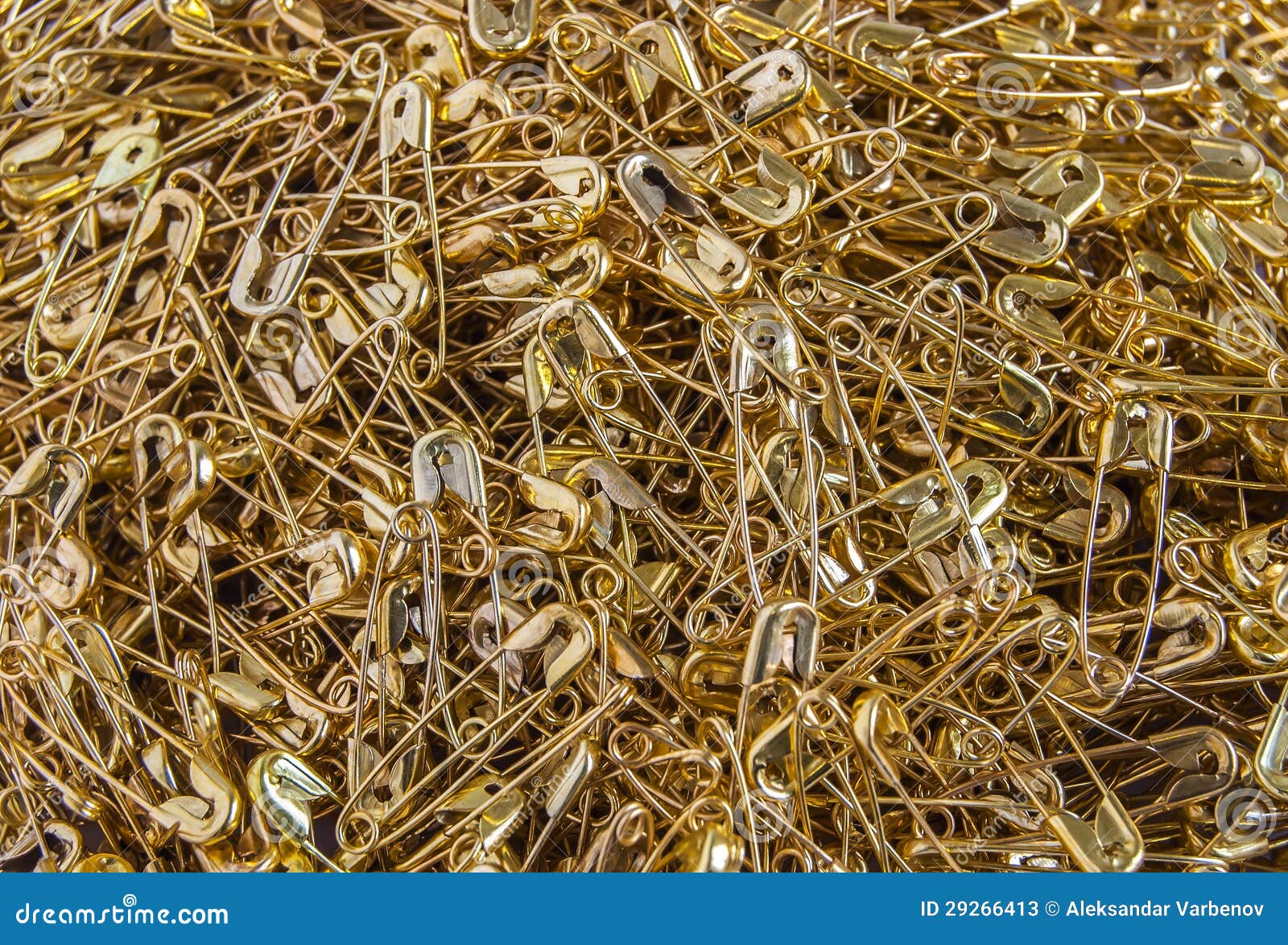 Safety pins pile closeup stock image. Image of color 29266413