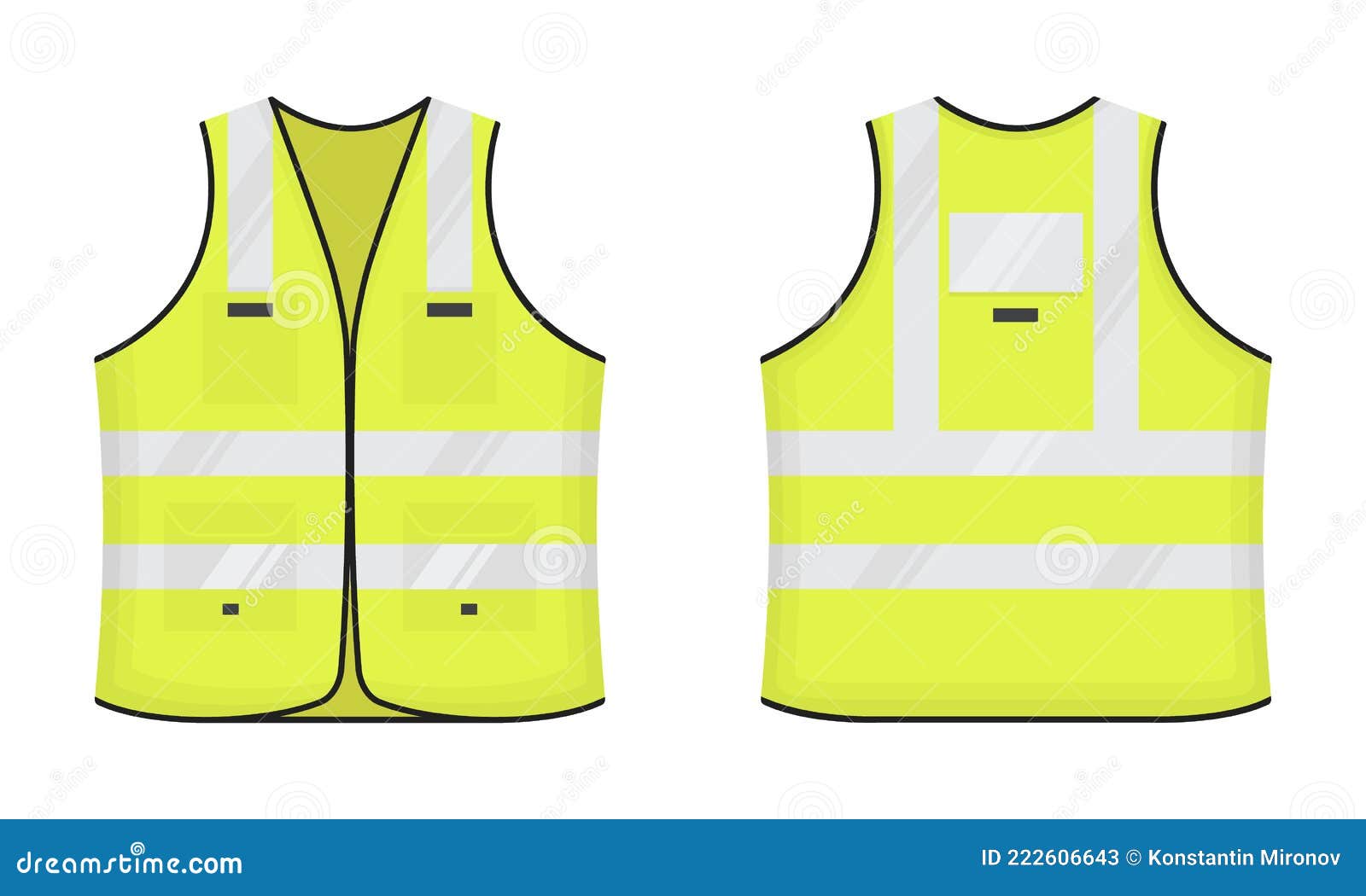 Safety Reflective Vest Icon Sign Flat Style Design Vector Illustration ...