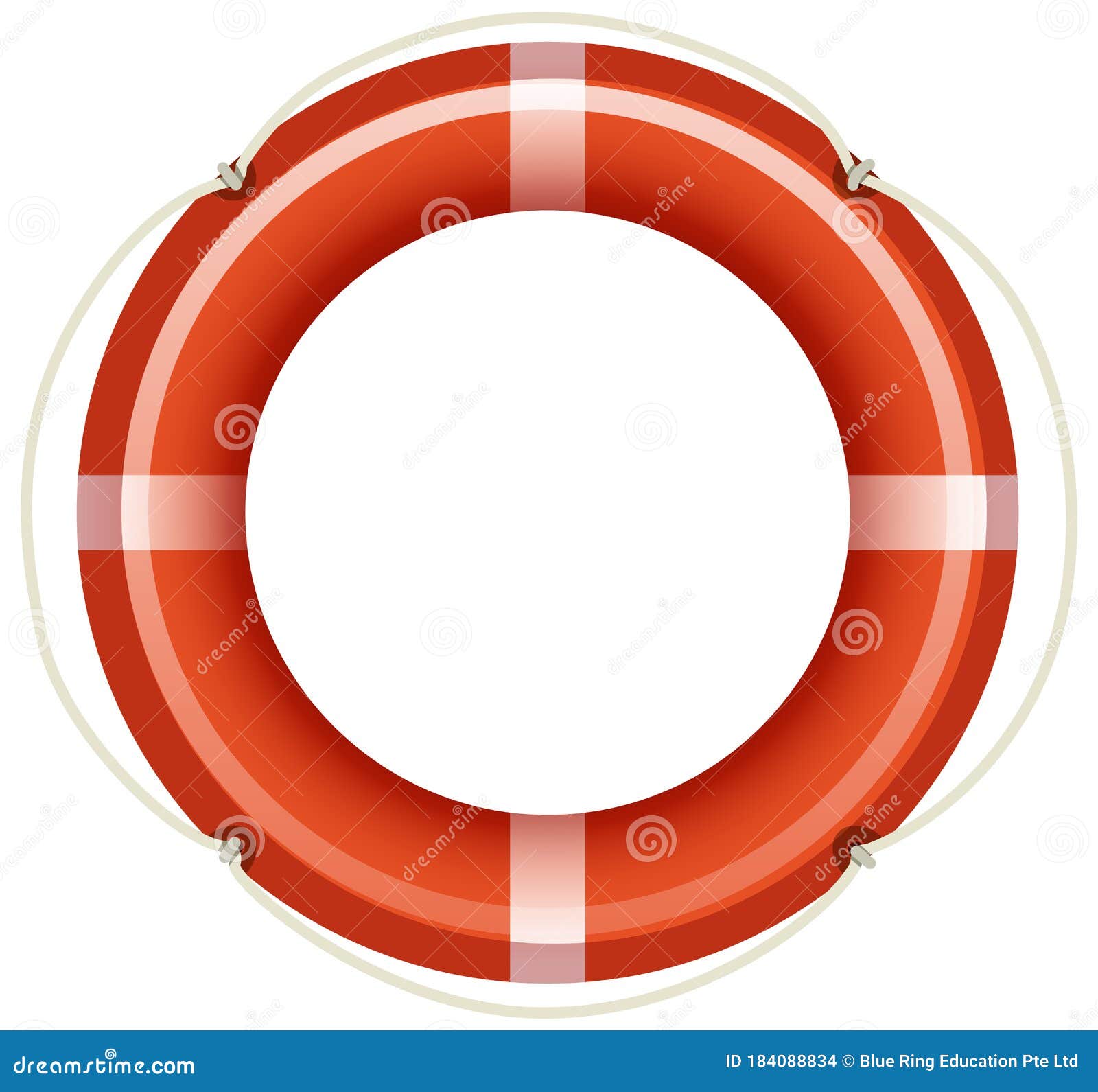 Safety Ring on White Background Stock Vector Illustration of drawing