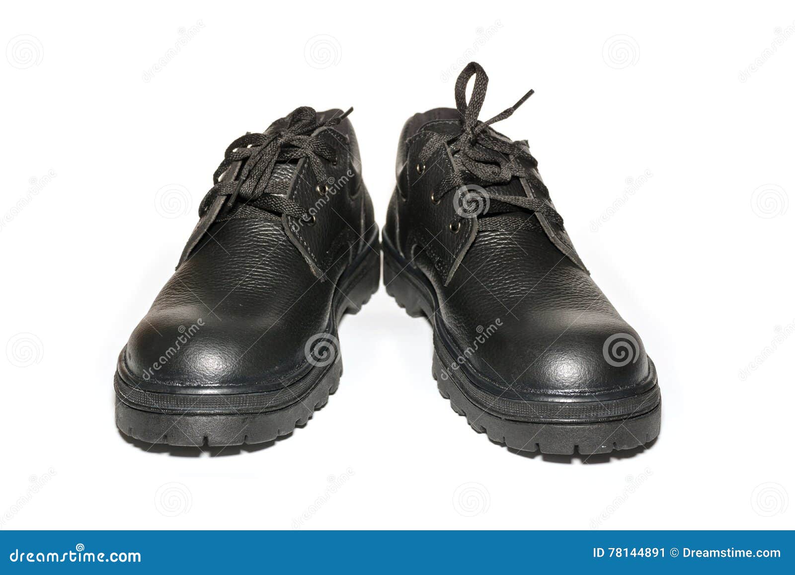 Safety Shoe Black on White Background. Stock Image - Image of casual ...