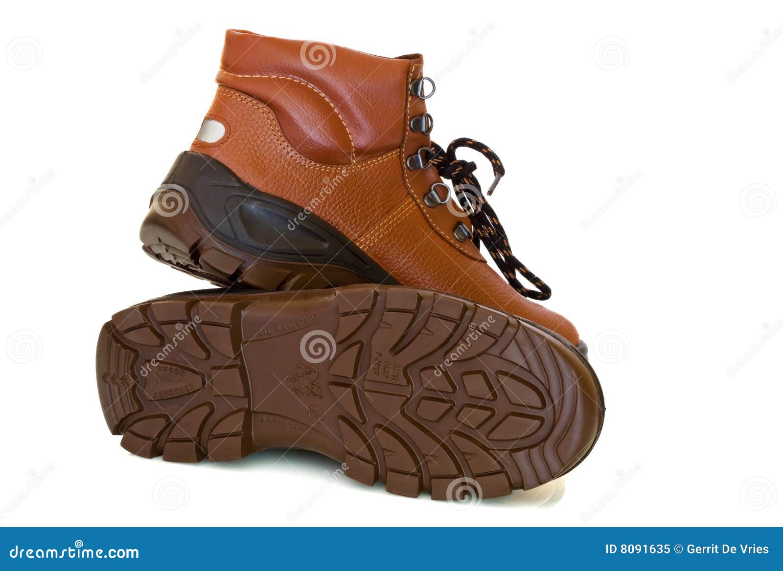 Safety shoes stock image. Image of sole, laces, industrial 8091635