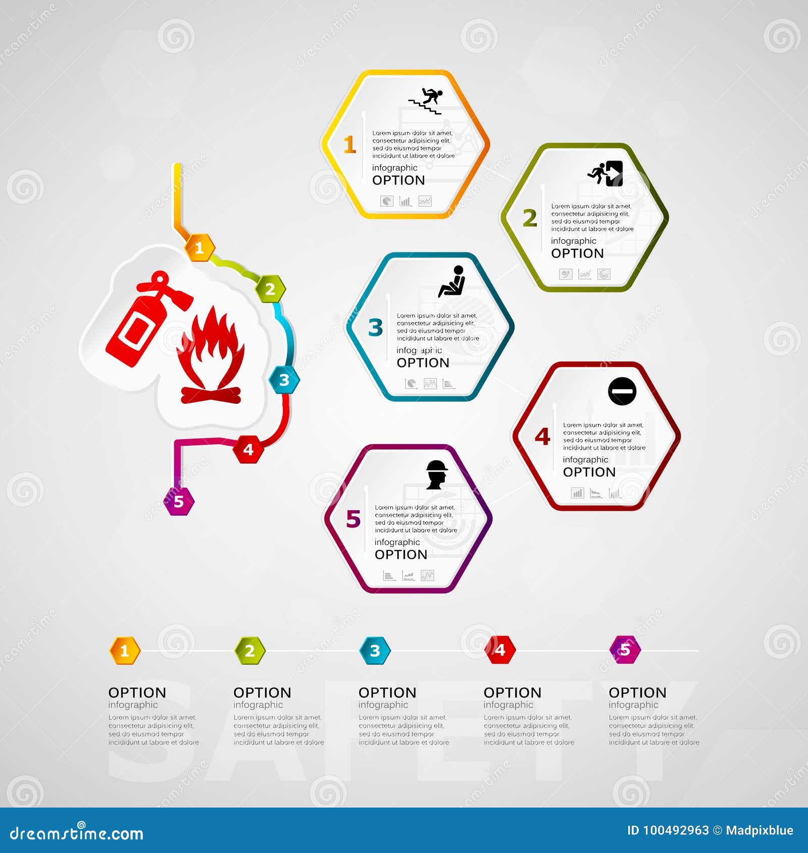 Safety Timeline Infographics Stock Vector Illustration of report