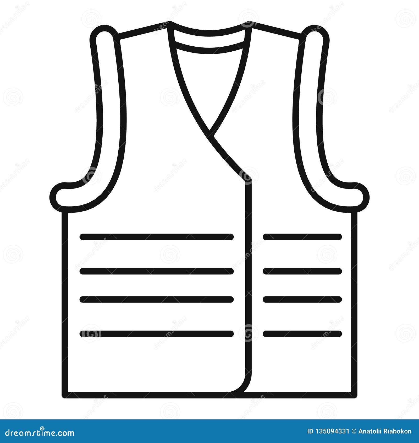 Safety Vest Icon, Outline Style Stock Vector - Illustration of modern ...