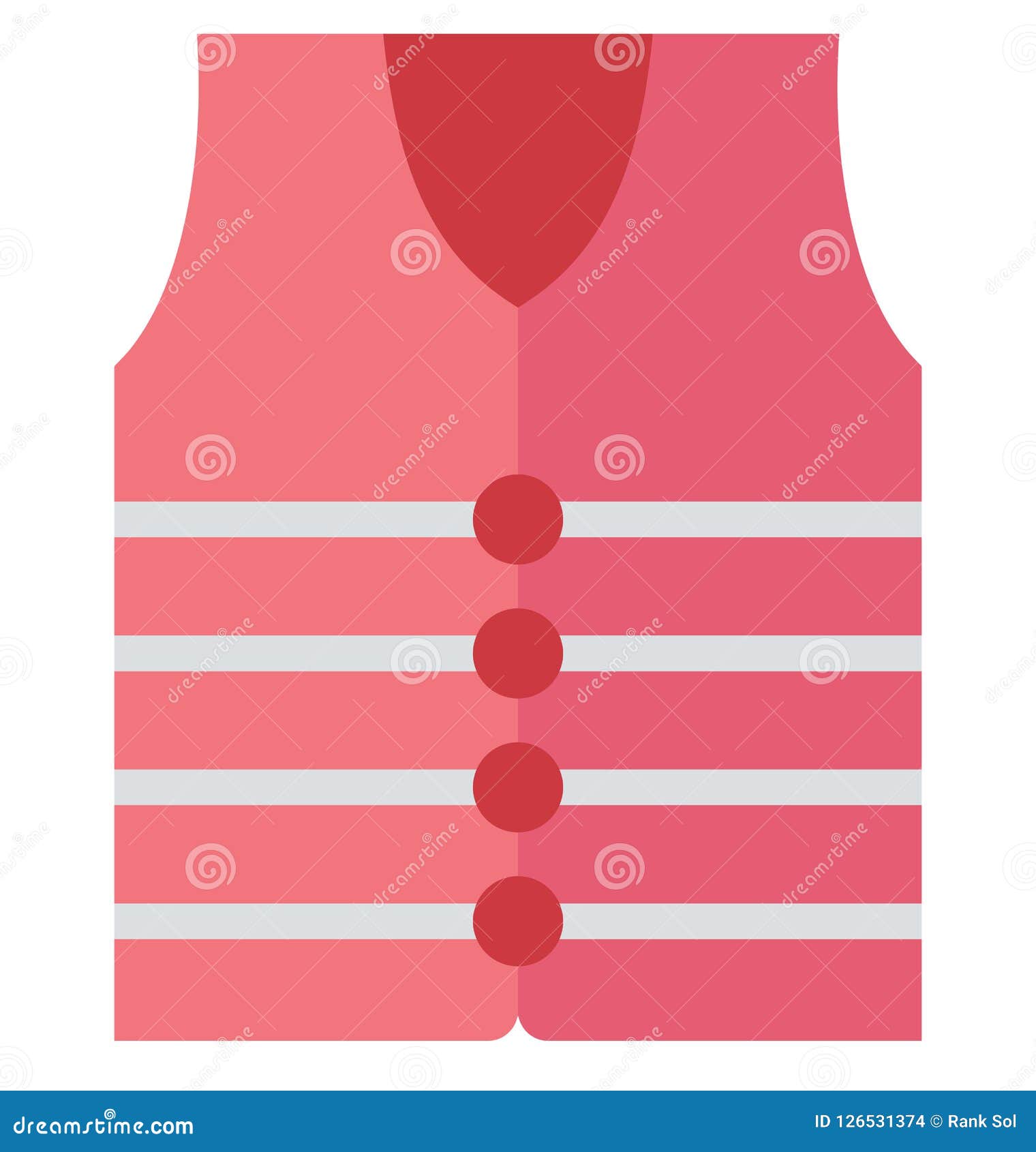 Safety Vest Isolated Vector Icon For Construction Stock Vector