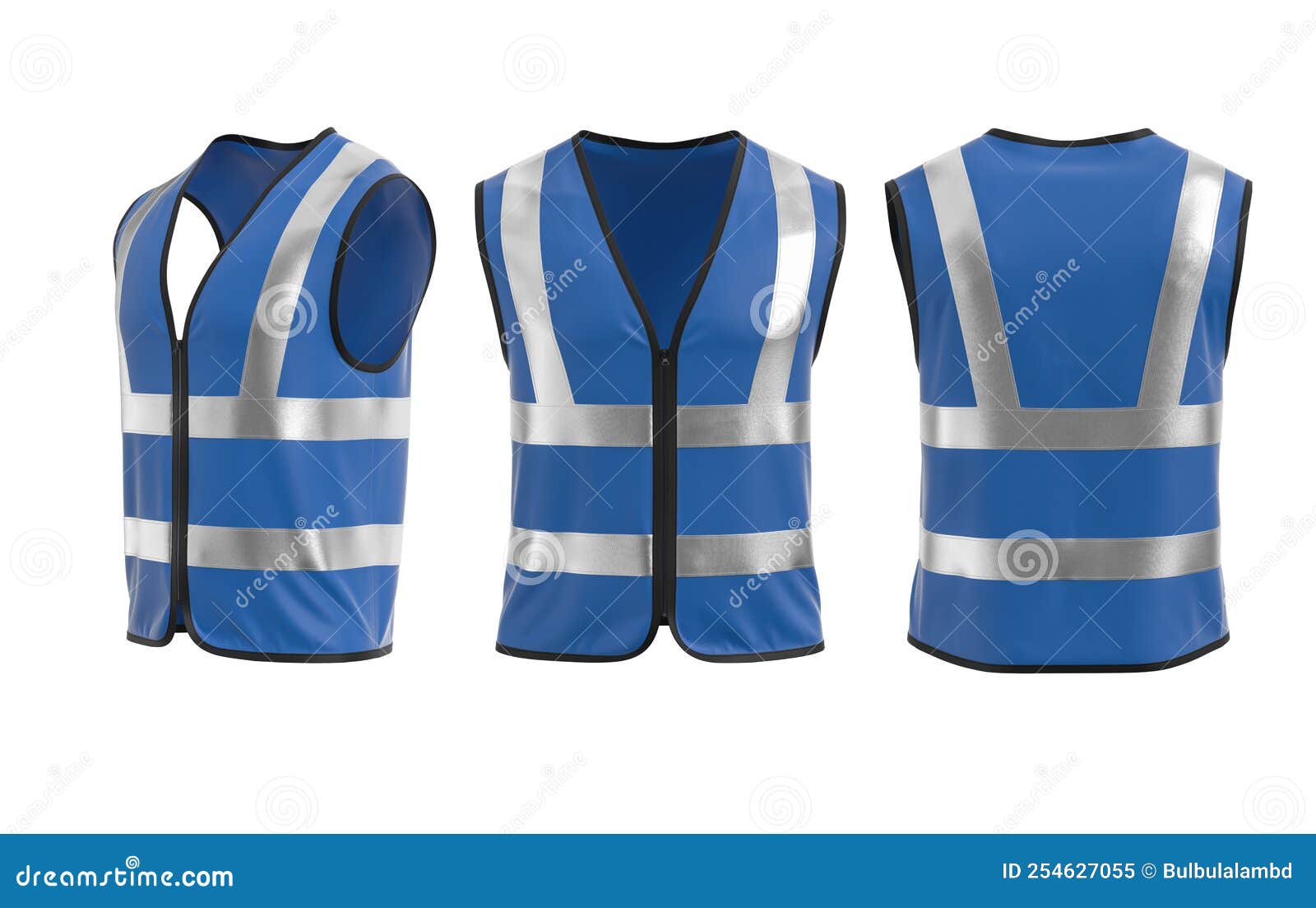 Safety Vest Mockup Front and Back View Stock Image Image of safety