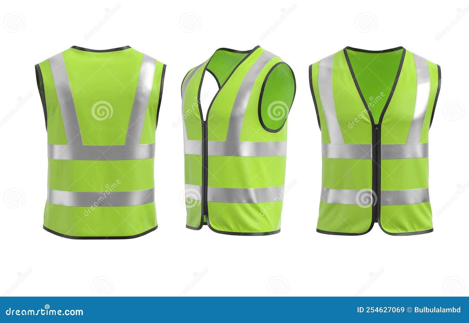 Safety Vest Mockup Front and Back View Stock Image Image of jacket