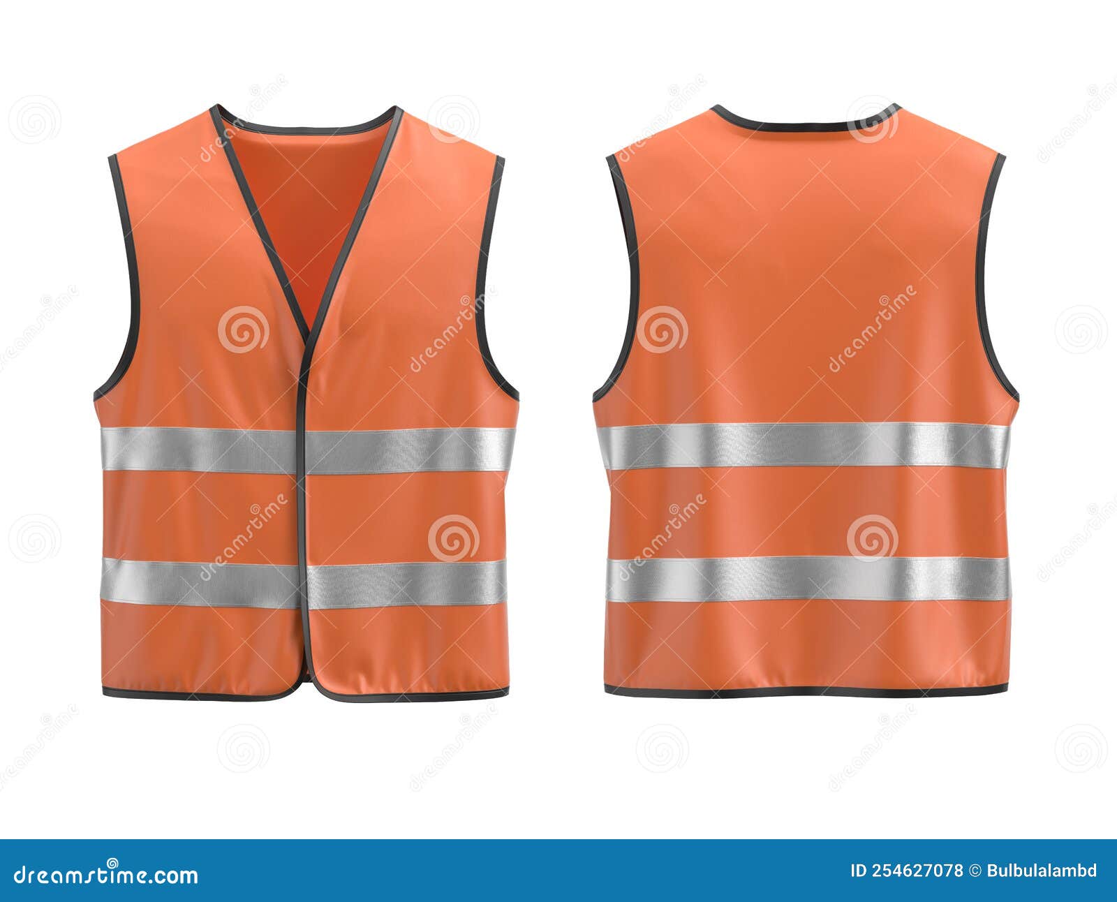 Safety Vest Mockup Front and Back View Stock Photo Image of driver
