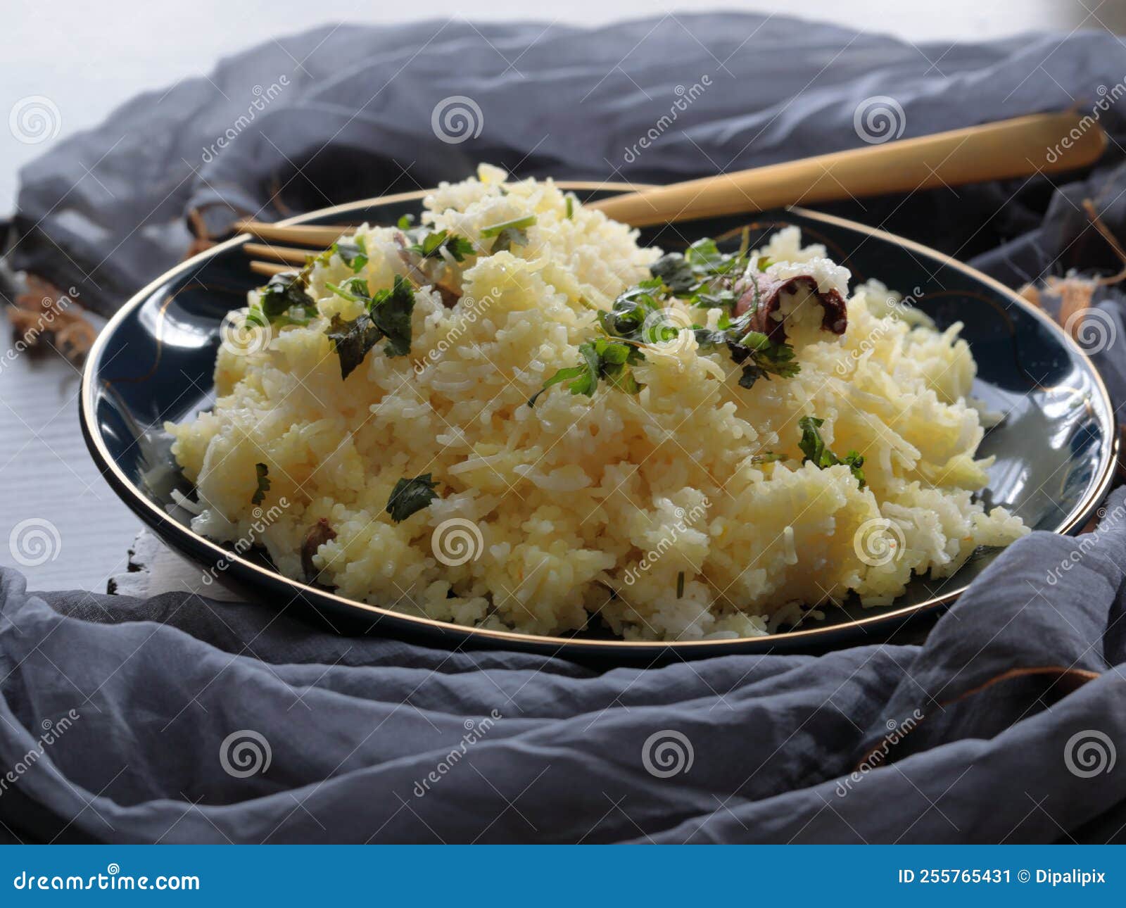 Saffron Rice or Zafrani Pulao, Pilaf Stock Image - Image of safron