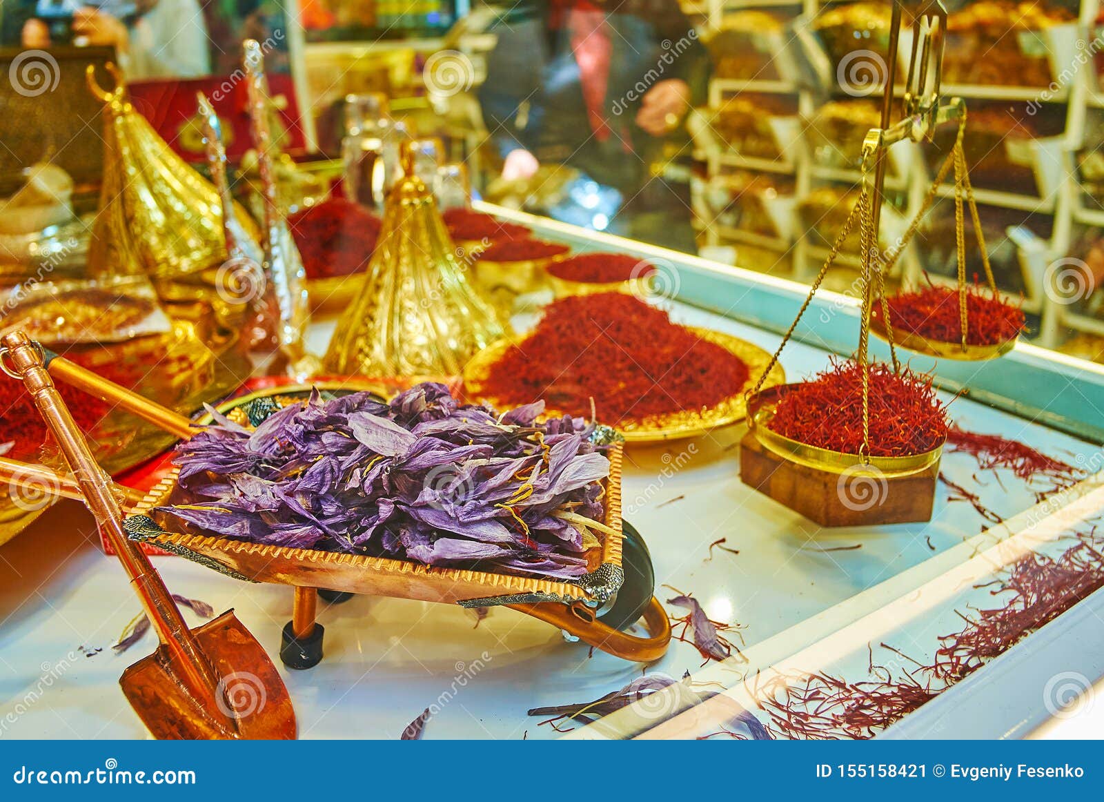 Saffron In Showcase Of Store, Tajrish Bazaar, Tehran, Iran Stock Image -  Image of darband, hall: 155158421