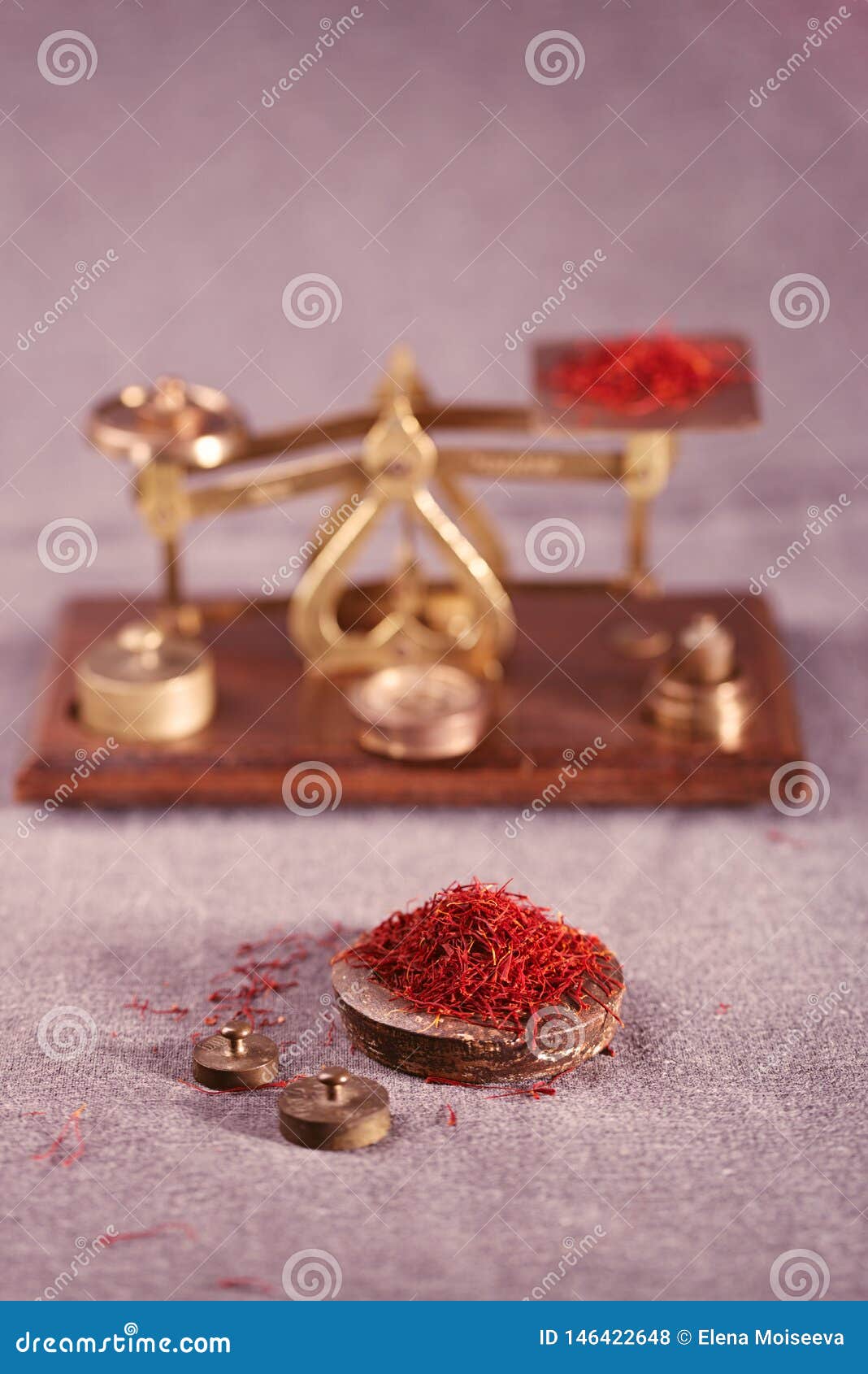 Saffron Treads with Vintage Postal Scale Stock Photo Image of saffron, exotic 146422648