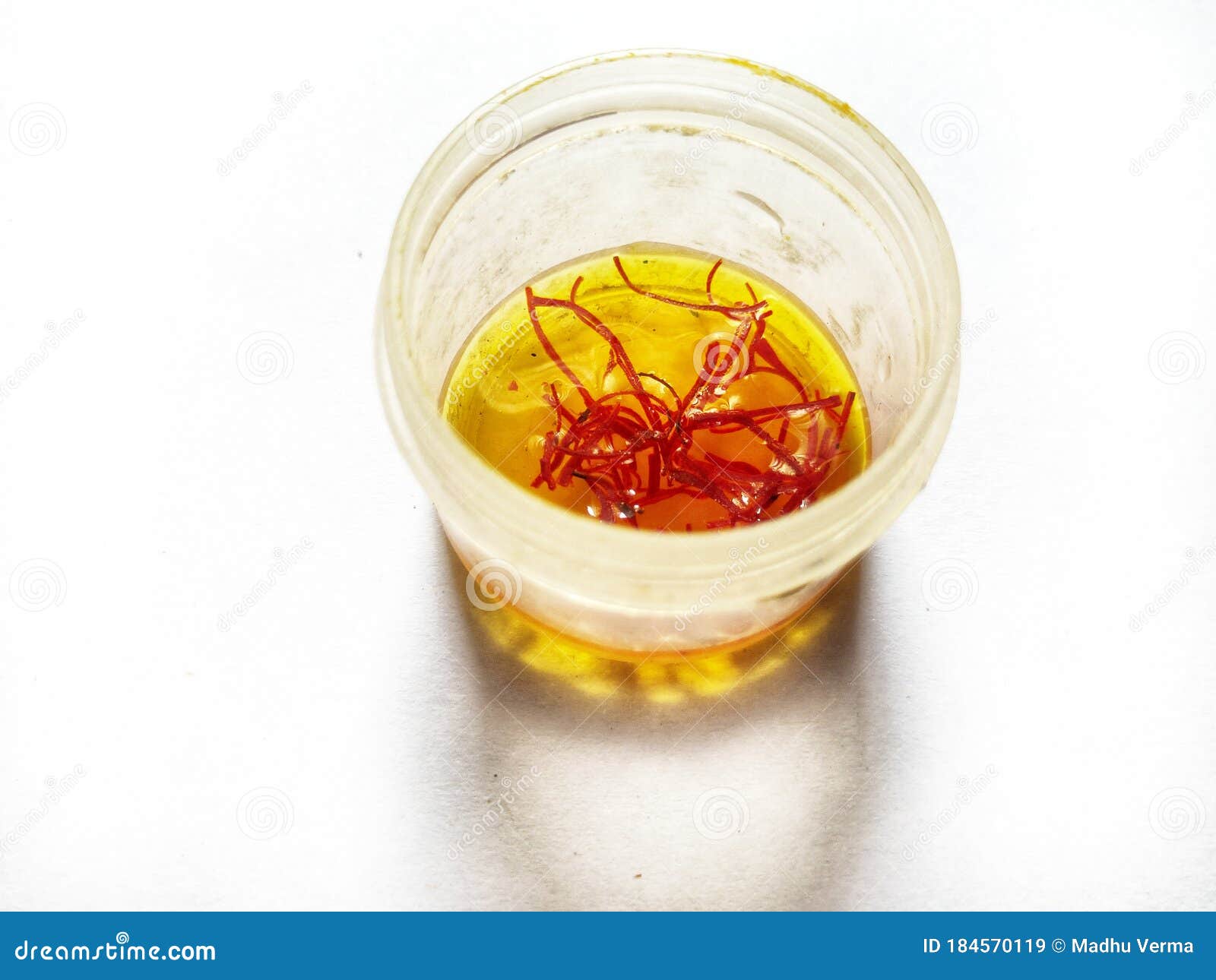 Saffron Water with Golden Radiant Color. Stock Image Image of color