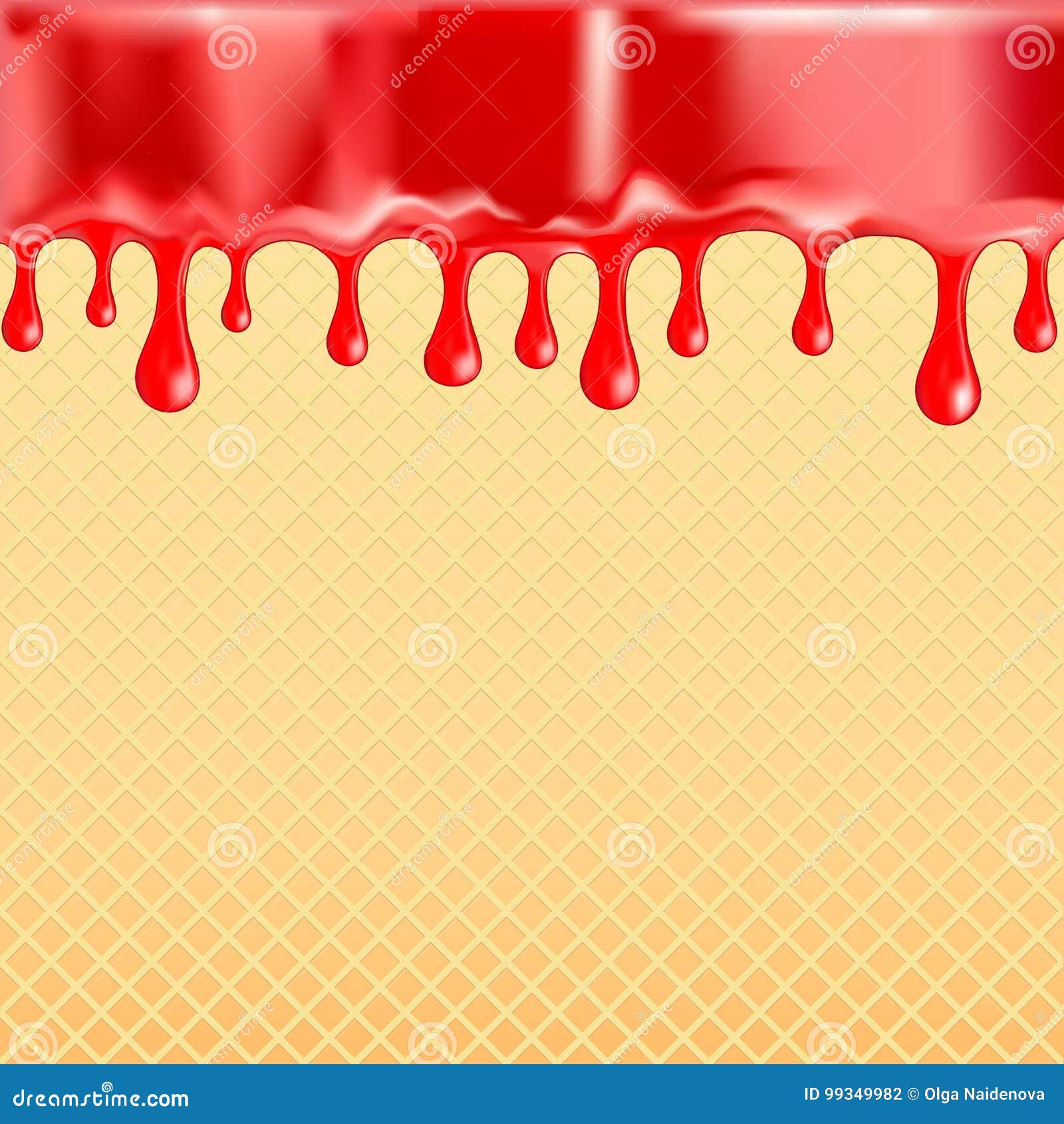 sagging red glaze on the sweet food texture  background. t