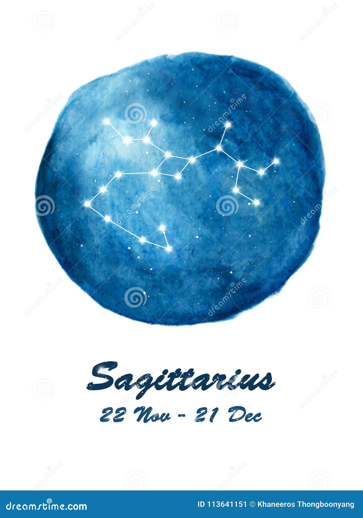 Sagittarius Constellation Icon of Zodiac Sign Sagittarius in Cosmic ...