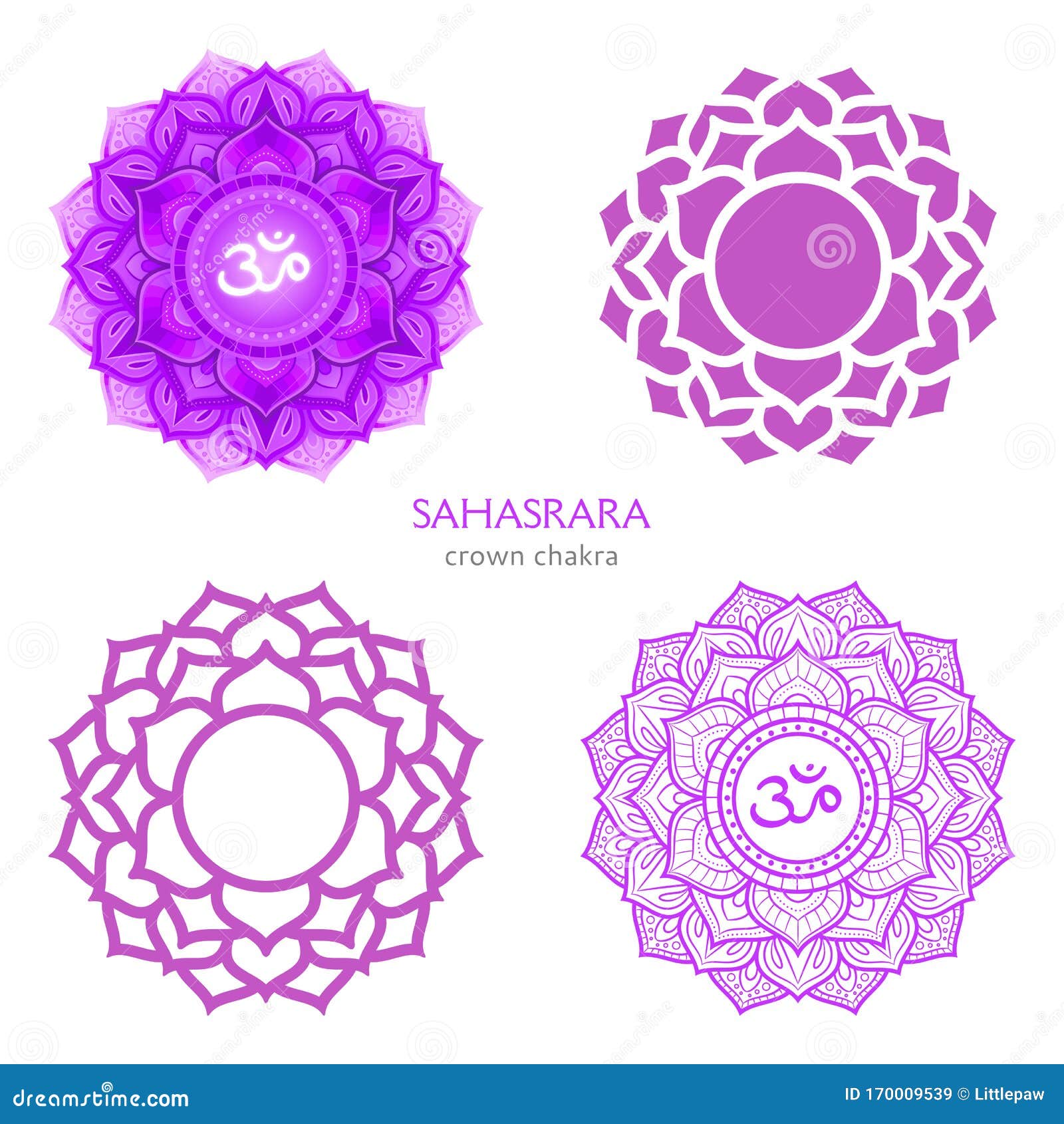 Sahasrara, Crown Chakra Symbol. Colorful Mandala Stock Vector -  Illustration of ornate, chakra: 170009539