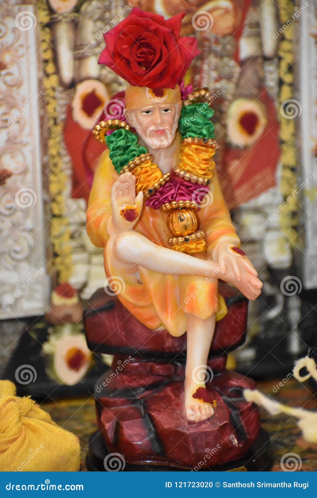 Sai Baba stock photo. Image of baba, statue, culture - 121723020