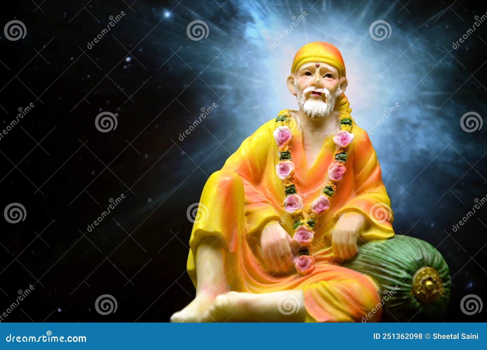 Sai Baba Universe in Background Stock Illustration - Illustration ...