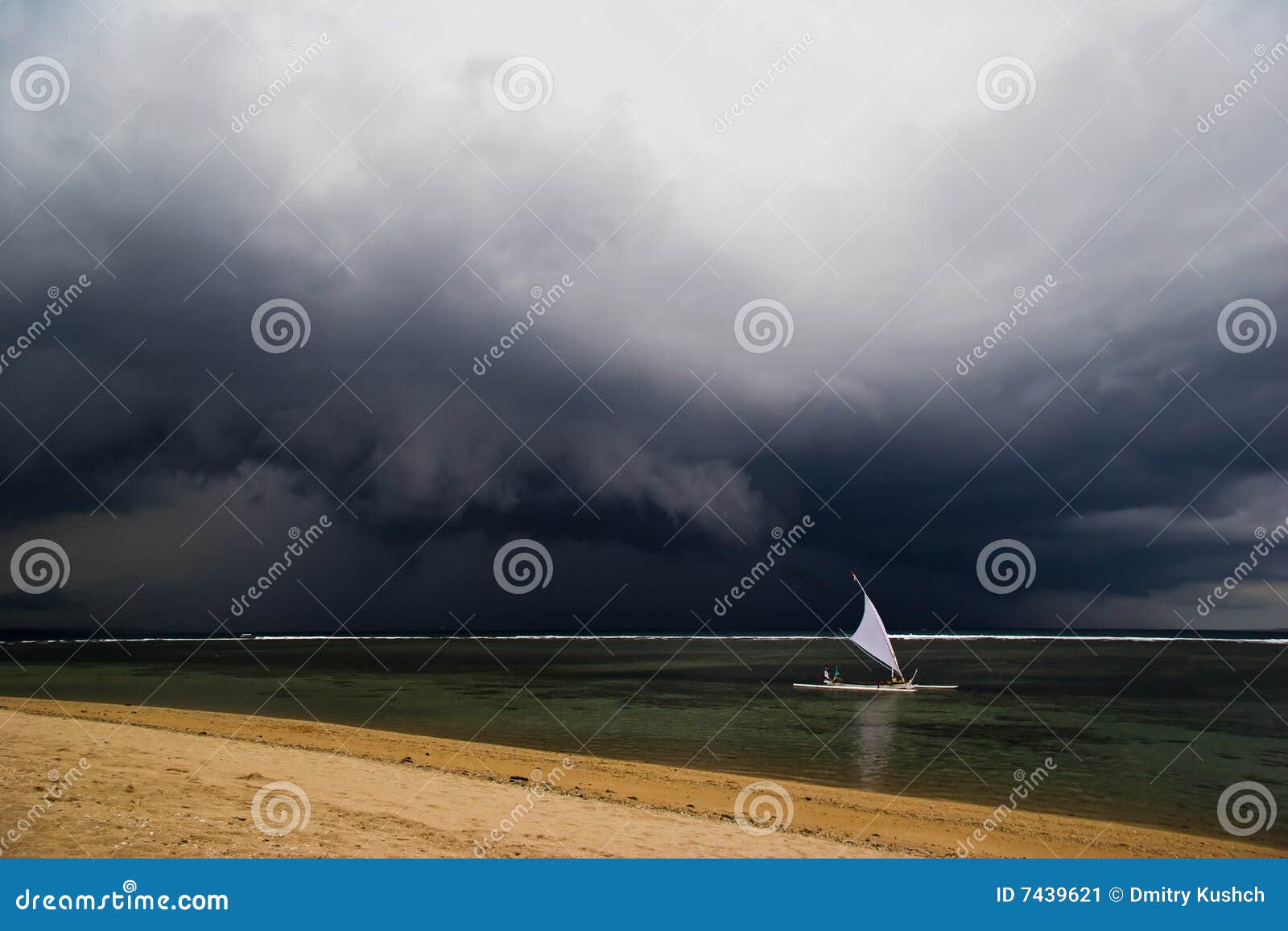 Sail in the bad weather stock image. Image of heaven, boat 7439621
