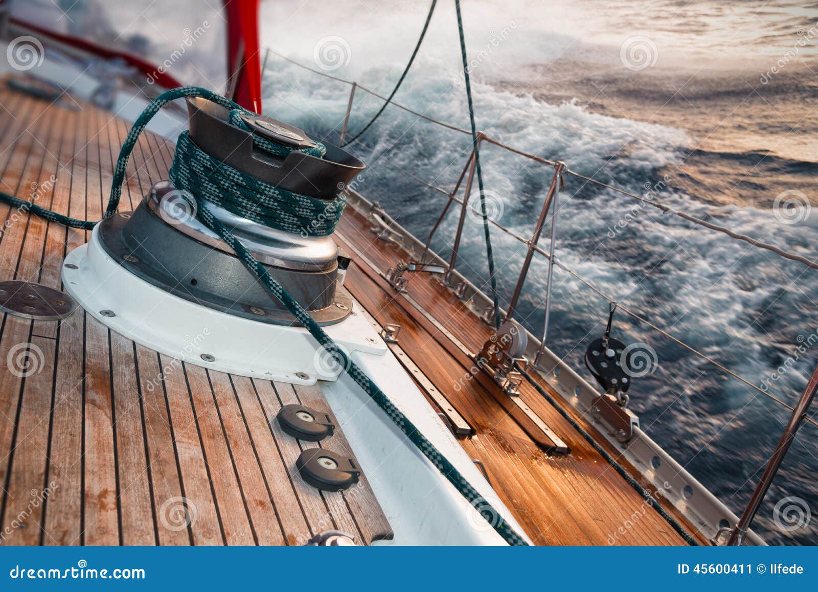 Sail boat under the storm stock image. Image of ship ...