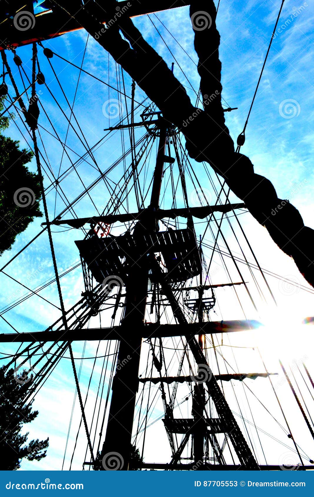 Sail rigging stock image. Image of sailor, sail, rigging 87705553