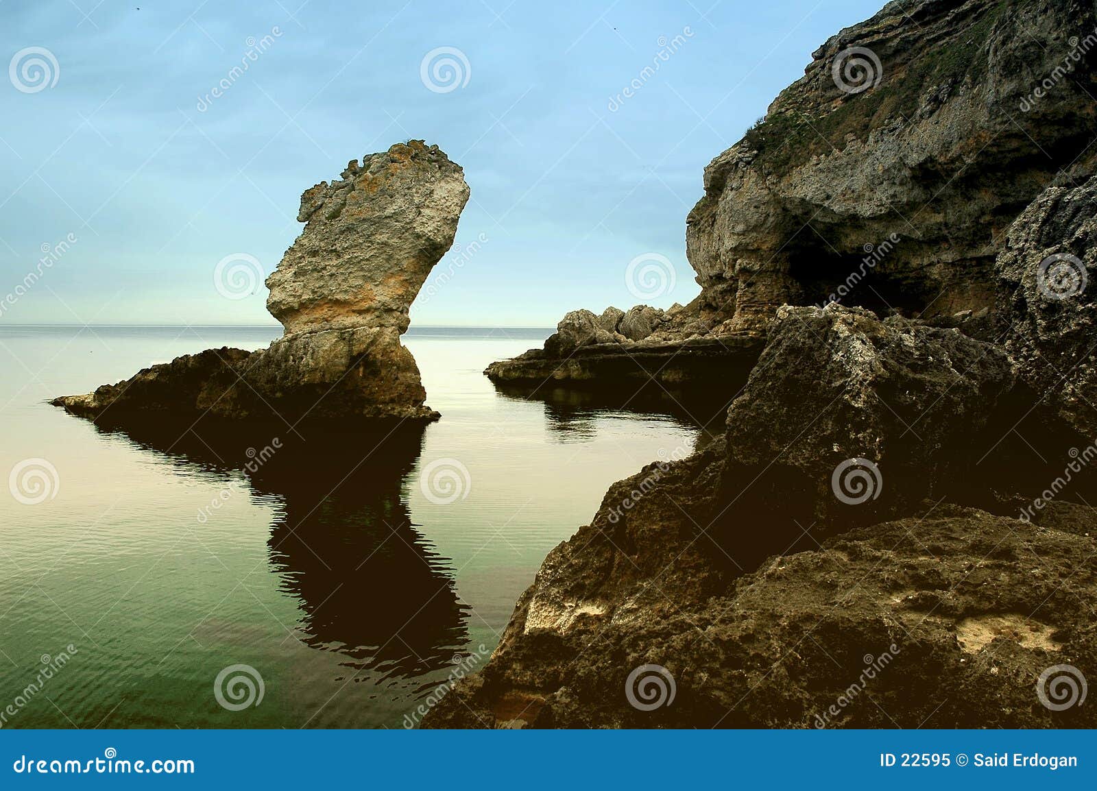 Sail Rock stock image. Image of rocks, erect, reflection 22595
