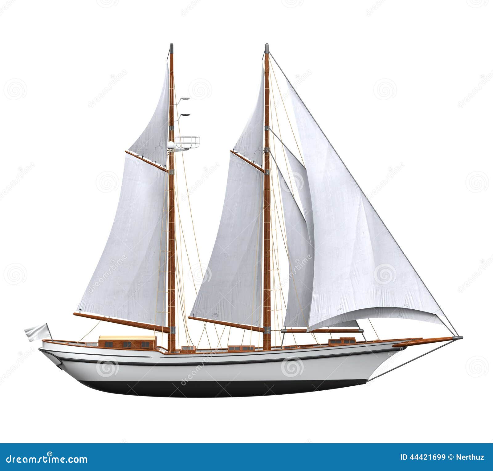 Sail Ship Isolated Stock Illustration Image 44421699