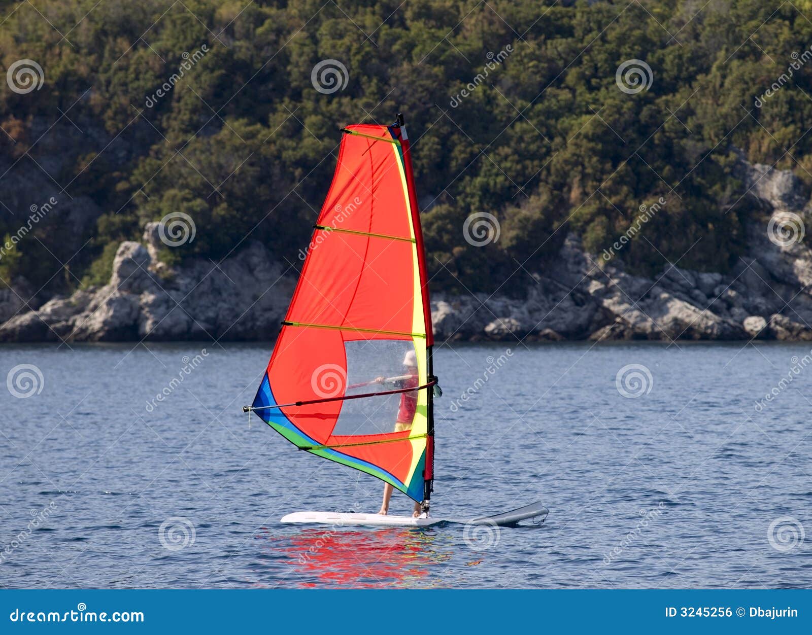 Sailboard stock photo. Image of sail, wave, slow, alone ...