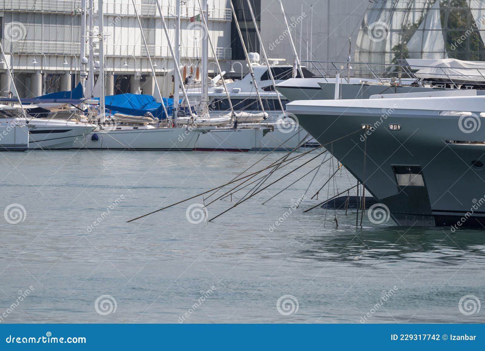 Sailboat in genoa harbor stock photo. Image of holiday 229317742