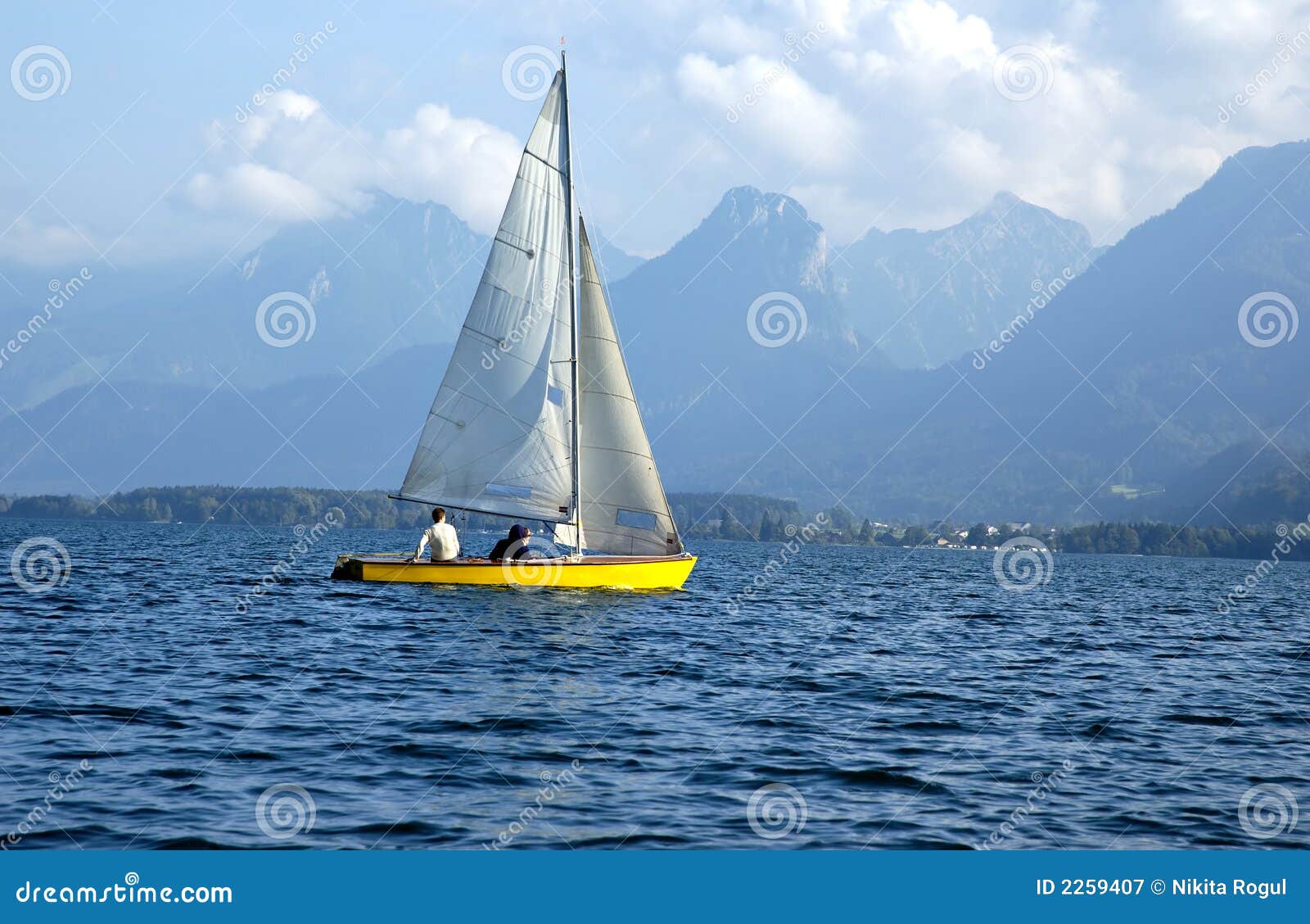 Sailboat On A Lake Royalty Free Stock Photography Image 2259407