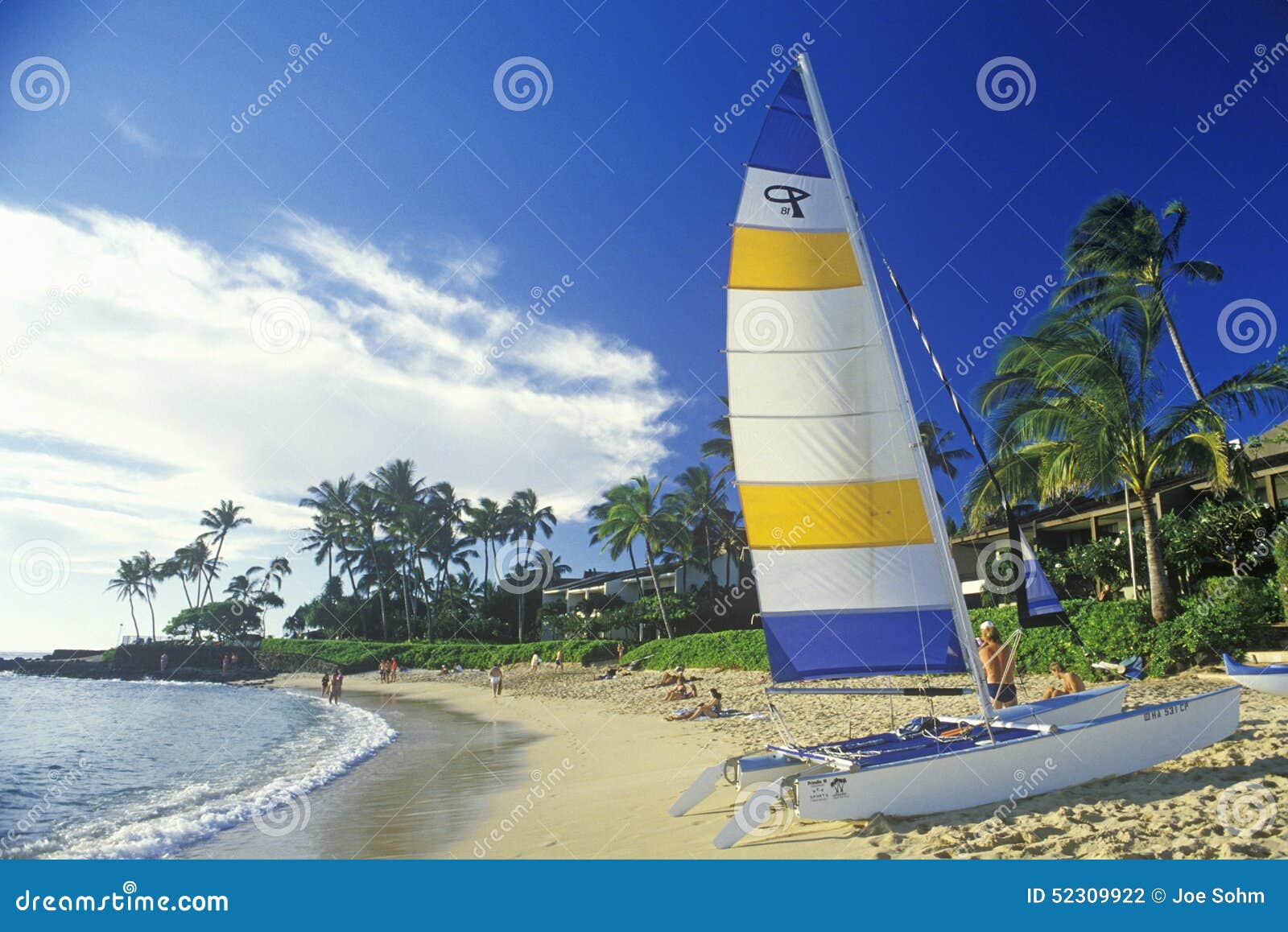 A Sailboat Launched on the Beach in Kauai, Hawaii Editorial Photography Image of sailboats