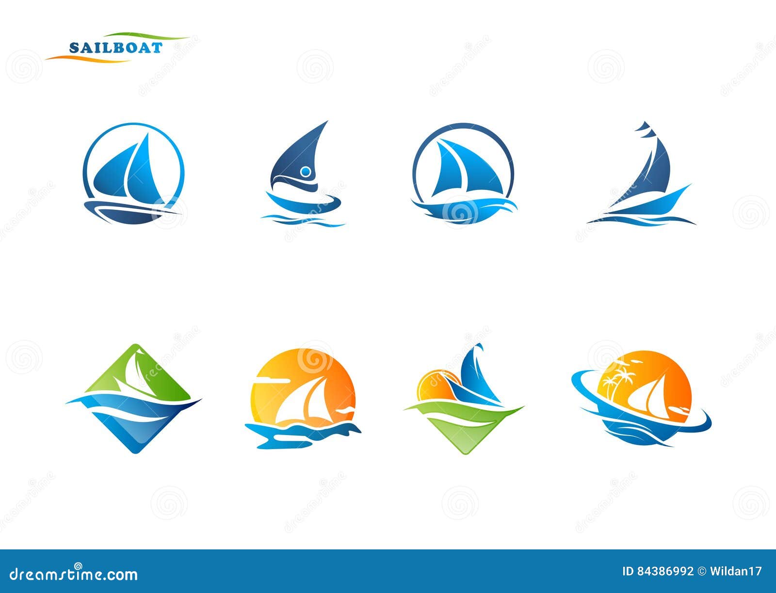 sailboat racing logo