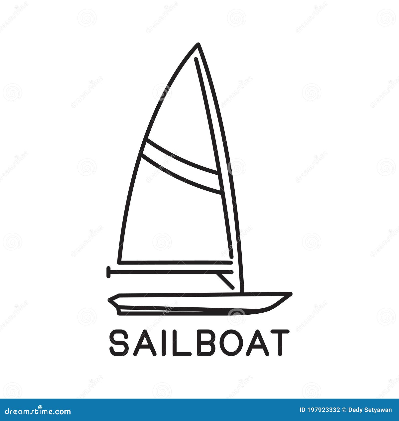 small sailboat outline