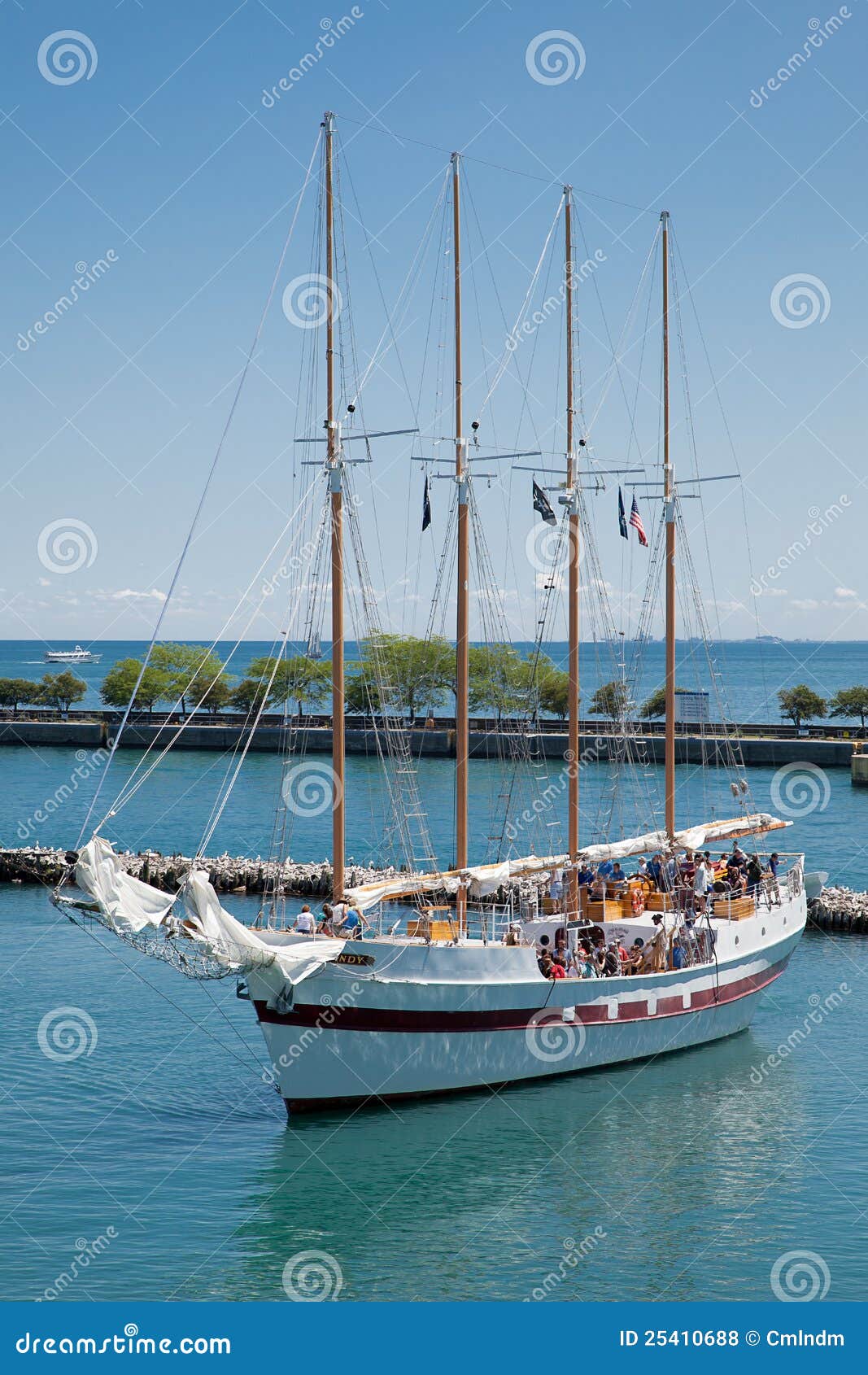 Sailboat Ride at Chicago Navy Pier Editorial Stock Photo Image of