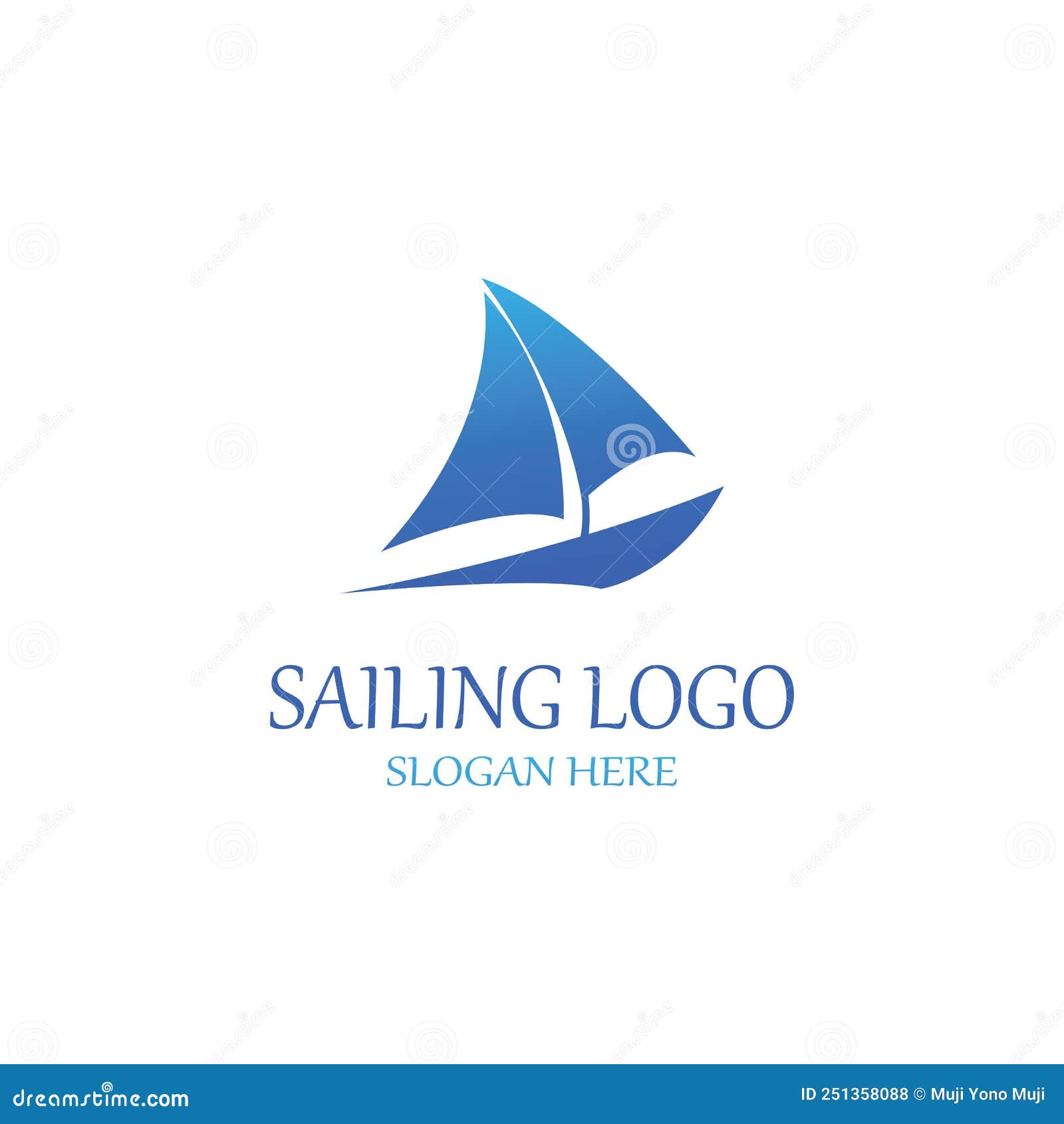 Sailboat or Sailing Boat Logo with Waves of Waves. Using the Logo Icon ...