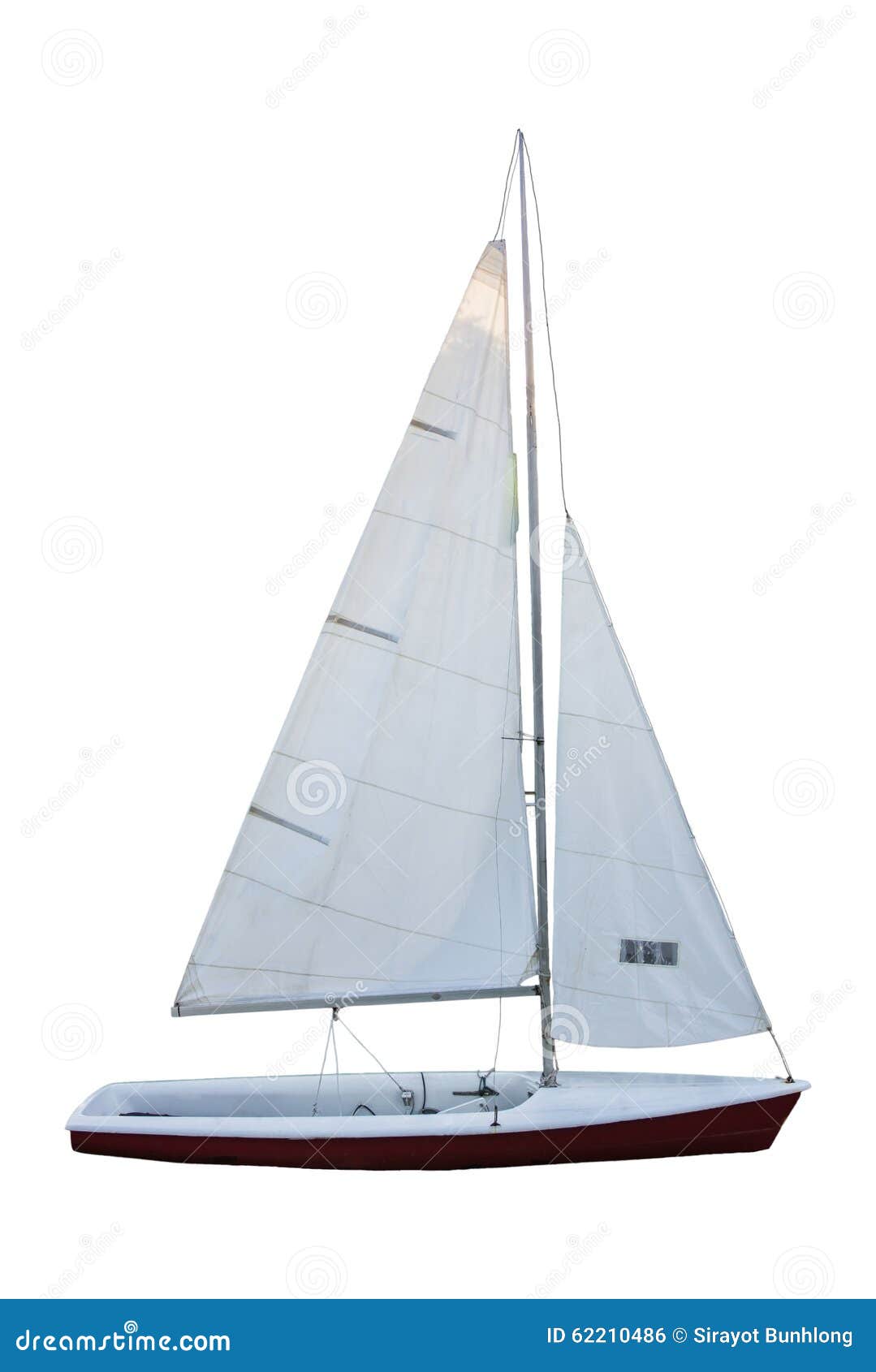 sailboat on white background